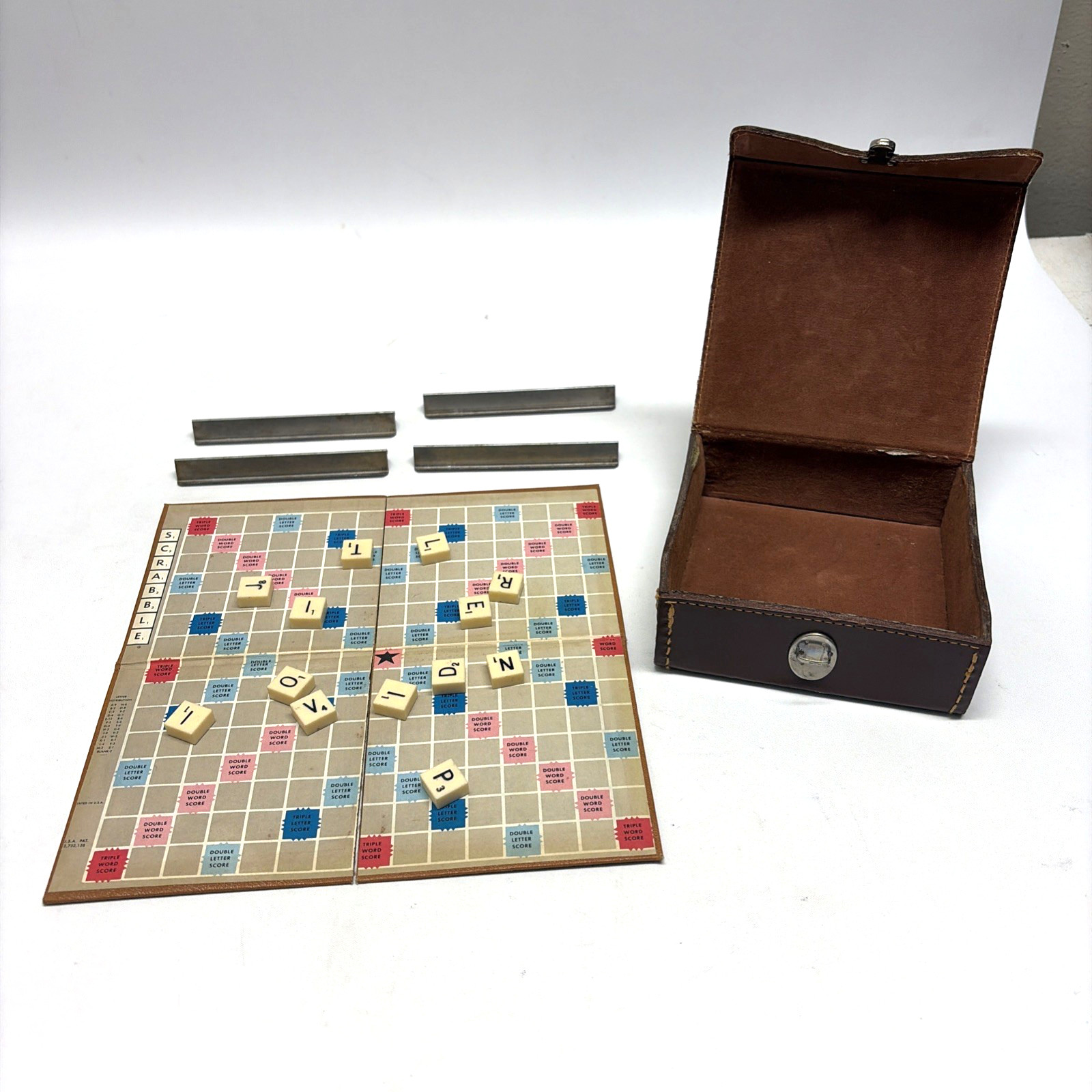 Vintage 1960s Scrabble Game Magnetic Travel Edition Selchow & Righter USA