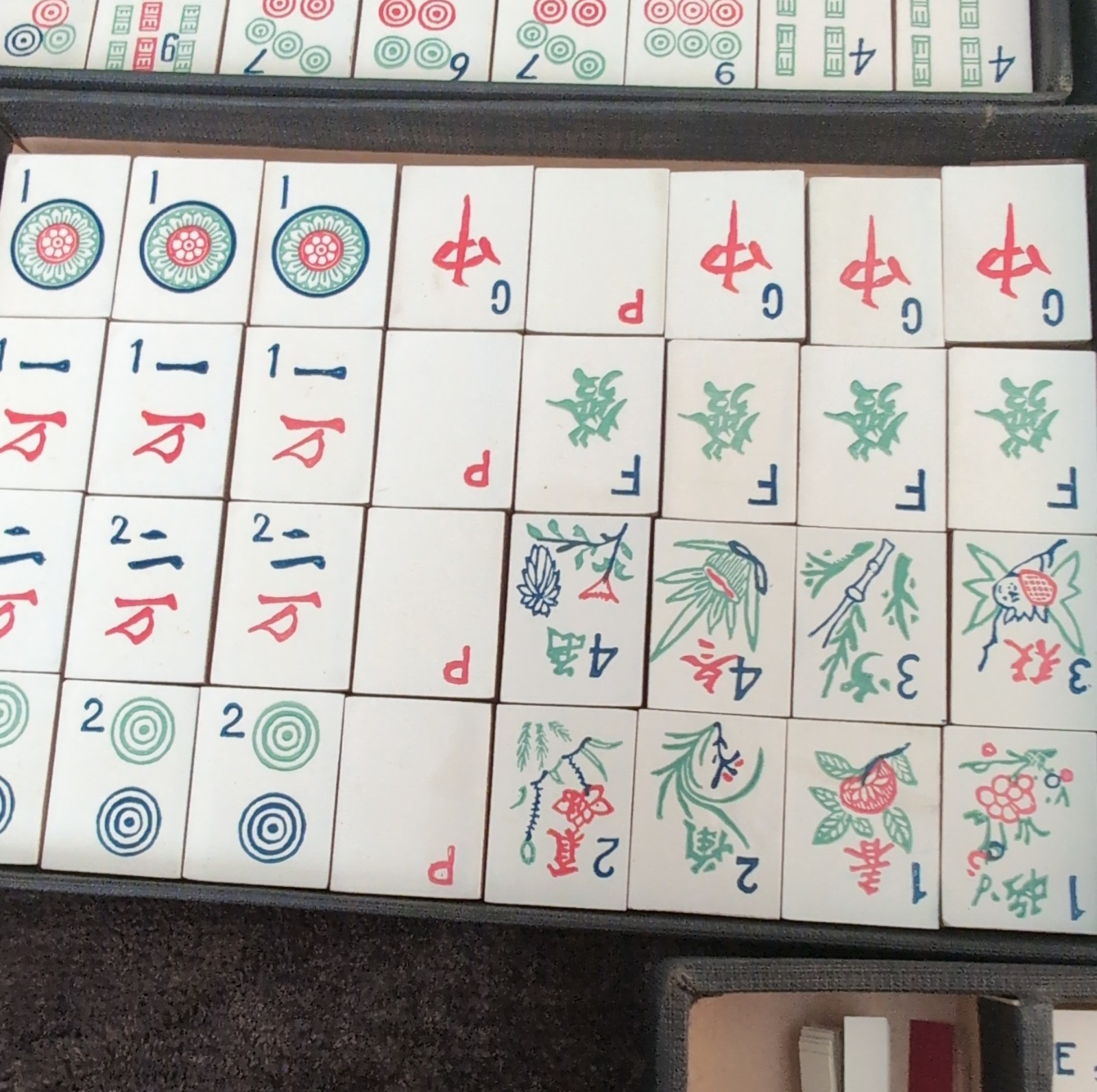 Hillson Mahjong Tile Game Set – Wooden tiles – Vintage 1923