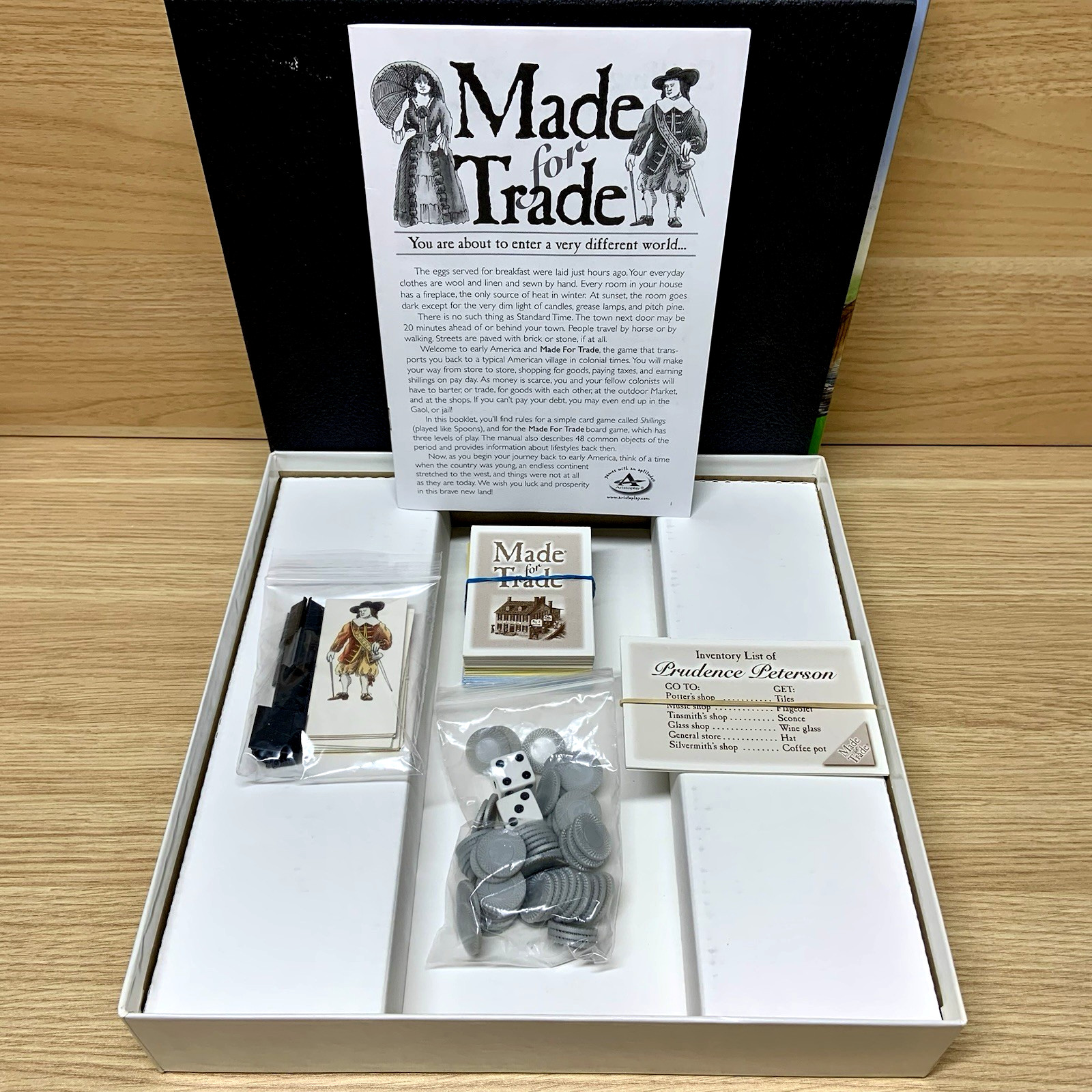 Made for Trade Board Game Early American Life Aristoplay Vintage 2003 Complete