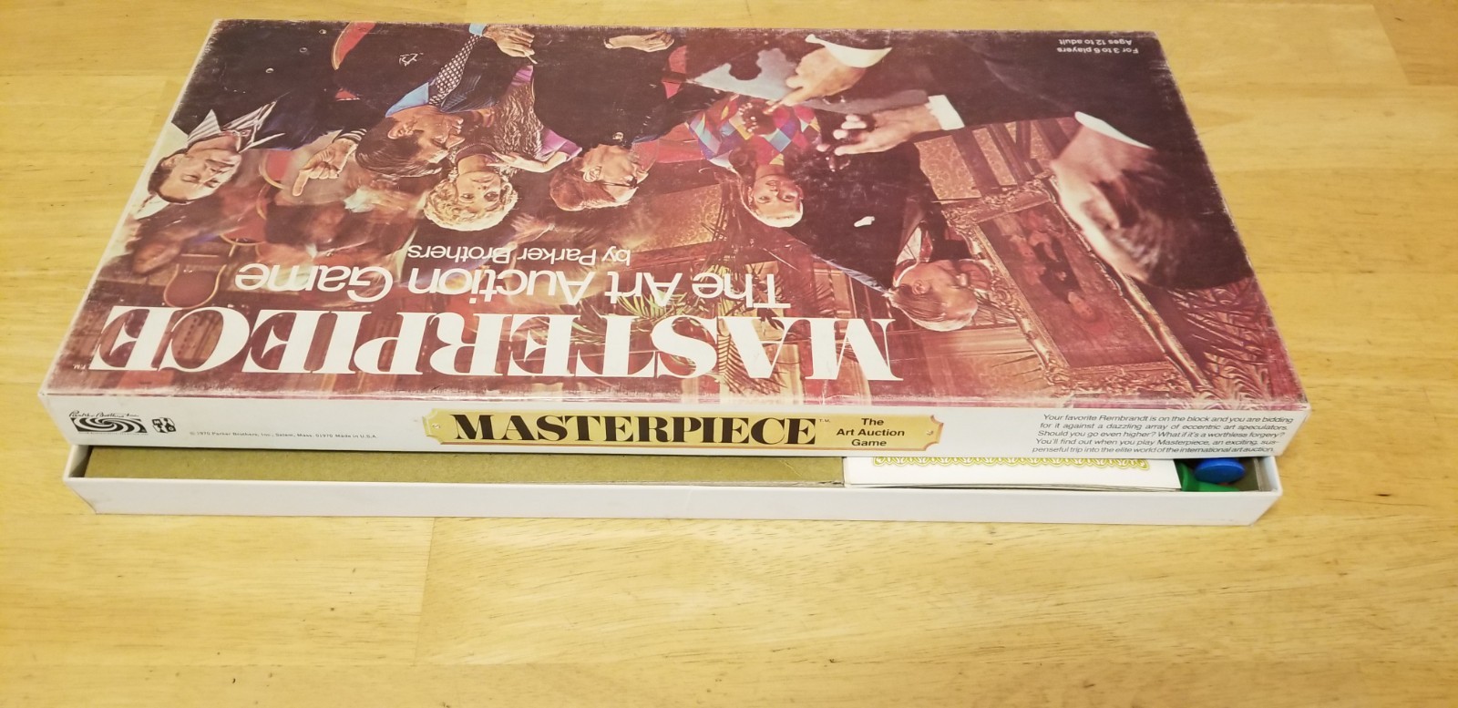 1970 Masterpiece The Art Auction Game Parker Brothers, missing a few clips