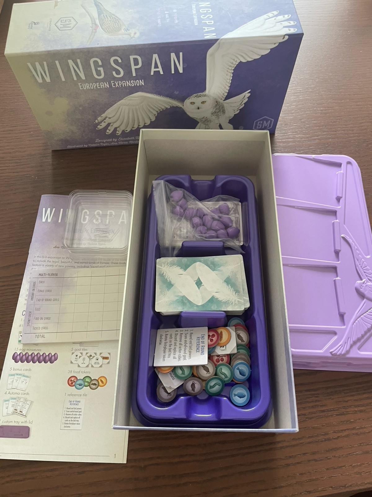 Wingspan Board Game with Oceania Europe Expansions