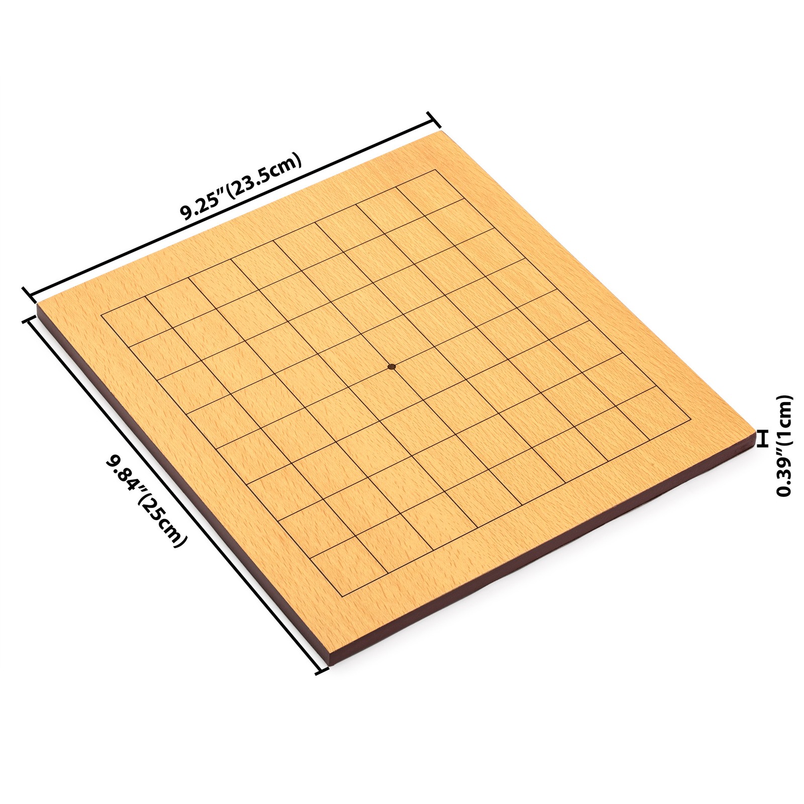 Beechwood Veneer 0.4″ Etched 9×9 Go Game Set Board w/ Single Convex Stones