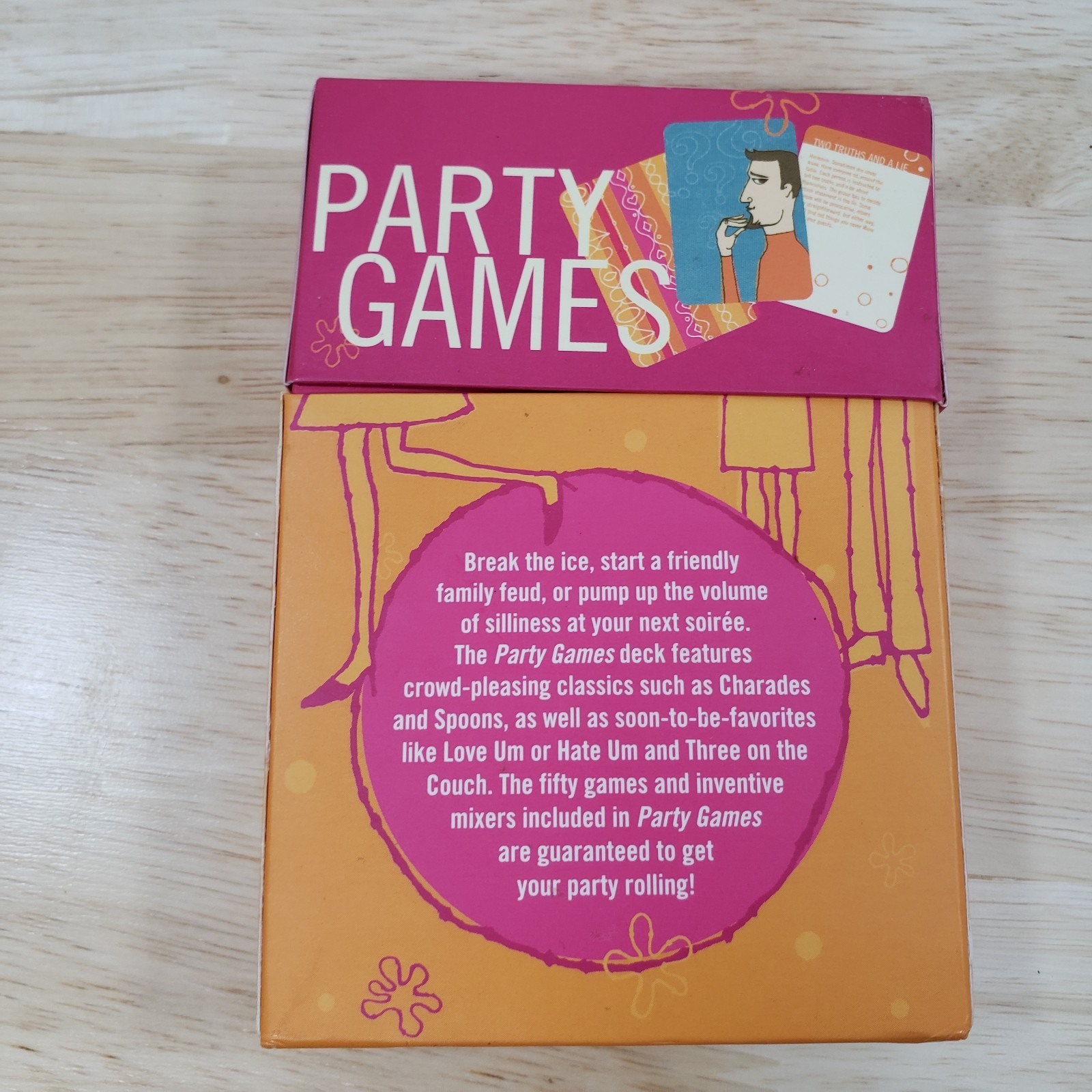 Party Games 50 Incredibly Fun Crowd-Pleasers Card Deck Compass Labs 2002 Adults