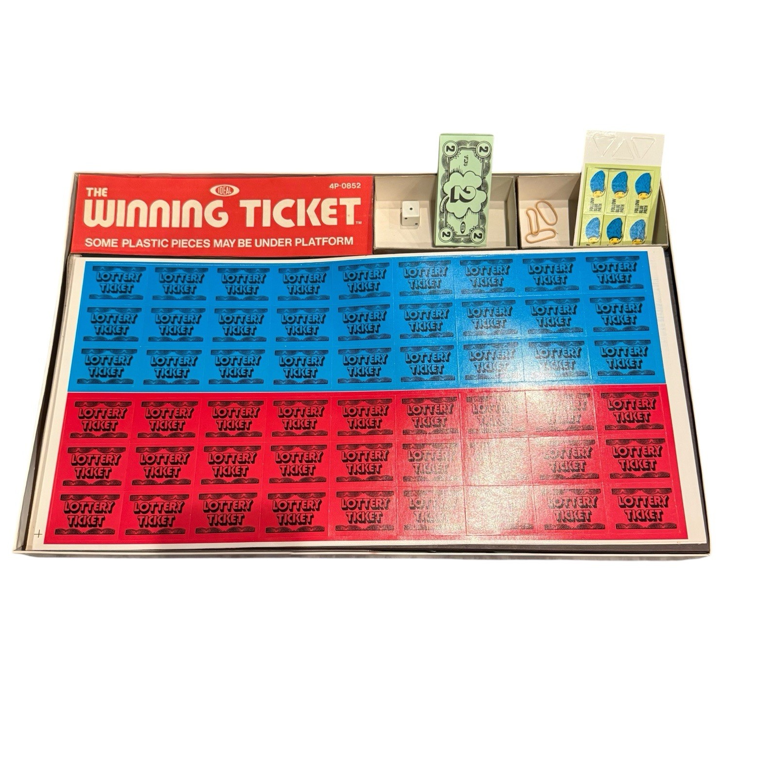 The Winning Ticket Board Game Ideal 1997 New W Flaws Vintage Read Description