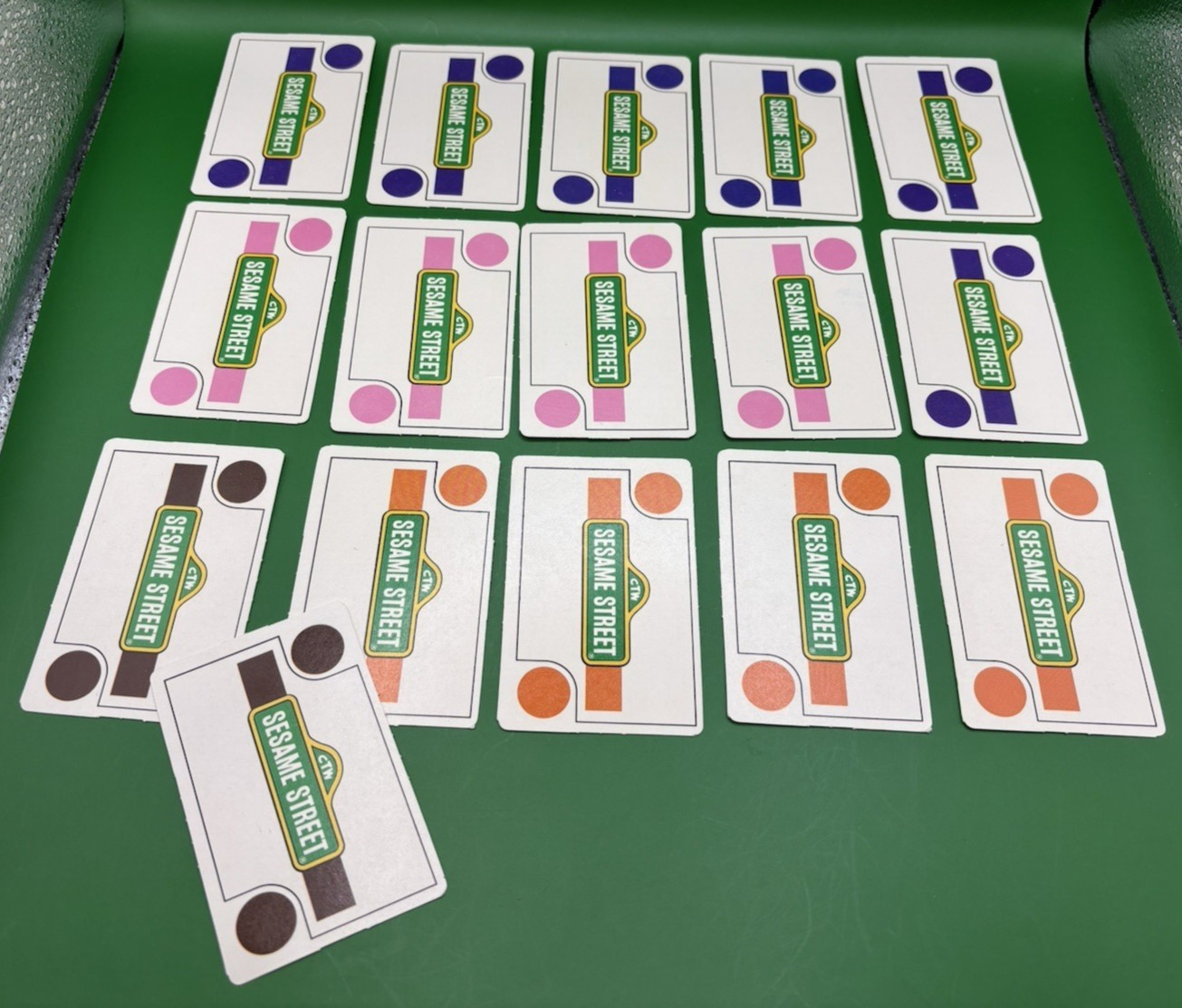 1987 Sesame Street Floor Games for Growing Replacement Part – 16 Earning Cards