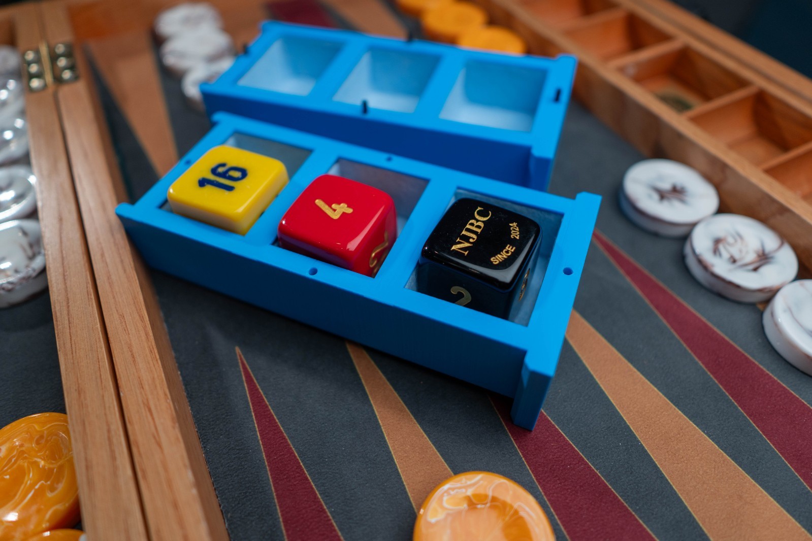 Cube-Tower™ Backgammon Doubling Cube Display & Storage Tower – Choose Color