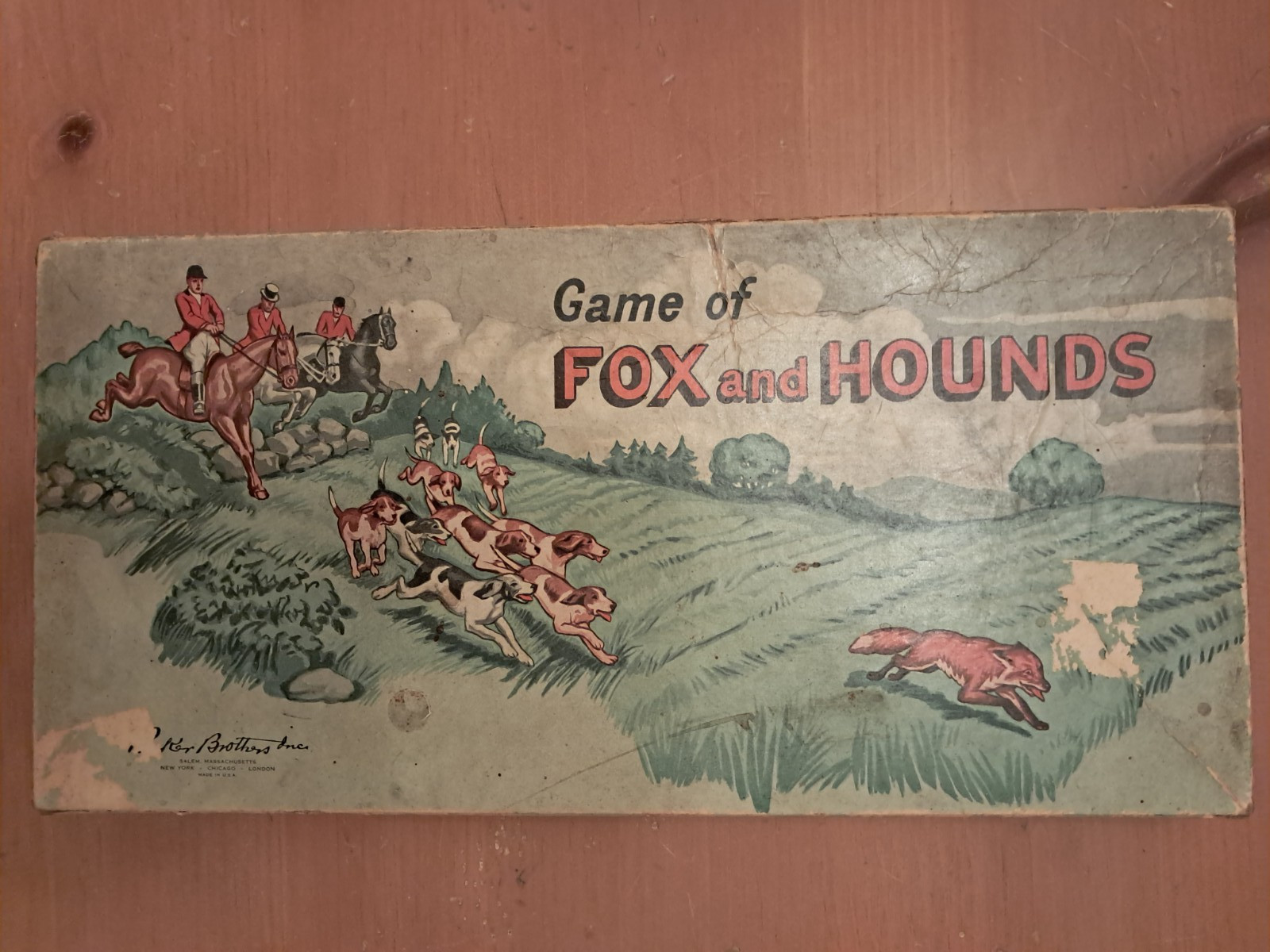 2 Vintage board games/tin toy Tipit by Wolverine & Fox and Hounds