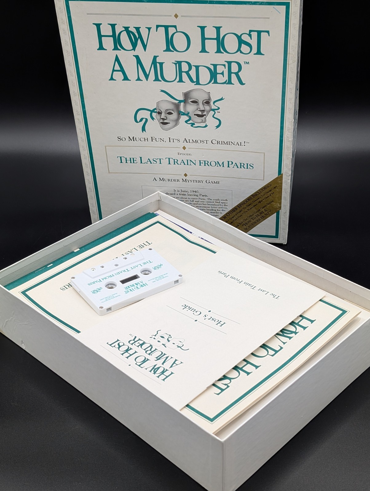 HOW TO HOST A MURDER Vintage 1985 THE LAST TRAIN FROM PARIS Game for 8 Adults