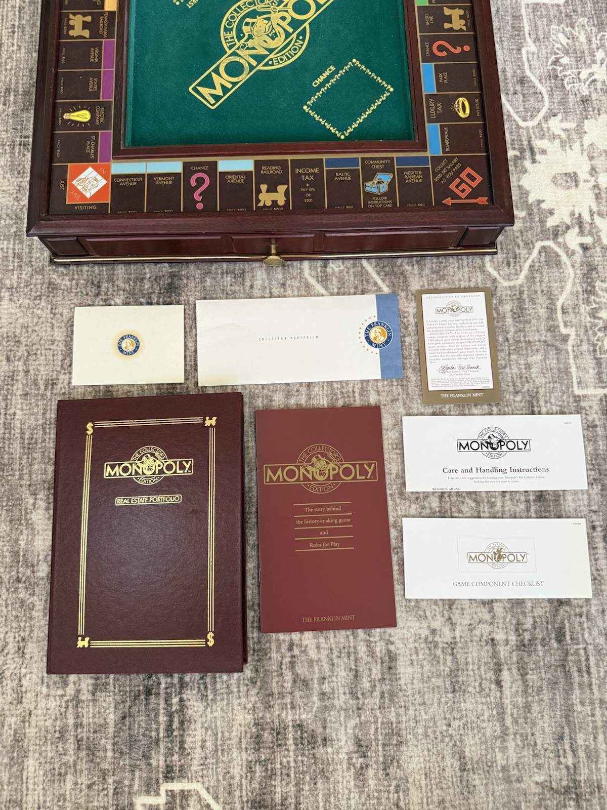 1991 Monopoly Collectors Edition by The Frankling Mint – Complete with COA