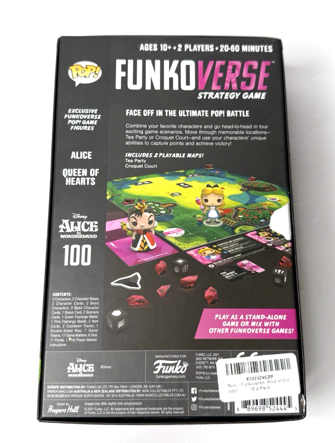 Pop! Funkoverse Strategy Game Disney Alice In Wonderland 100 Ages 10+ 2 Players