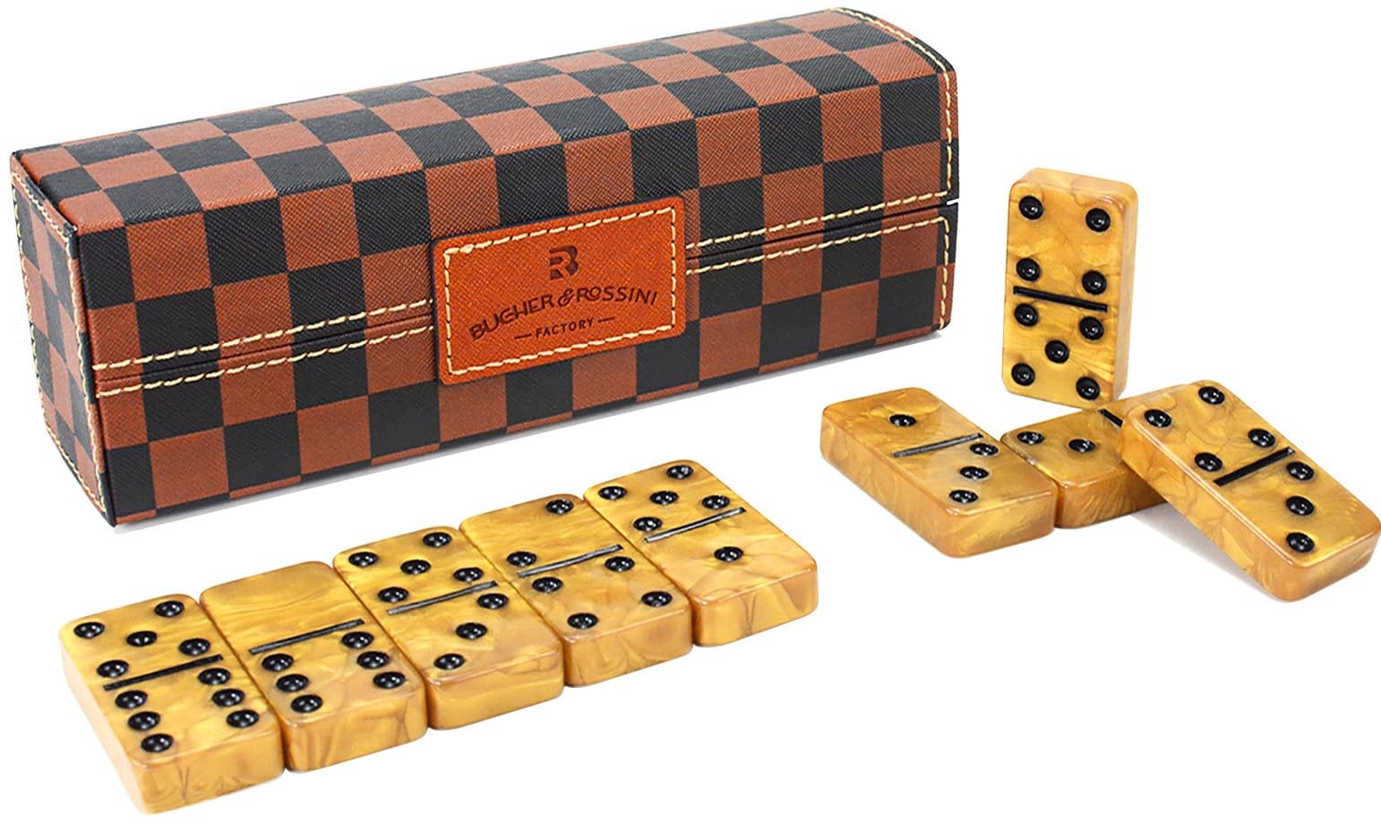 Dominos Set for Adults, Thick Domino, Double 6 Dominoes Set for Adults and Ki…