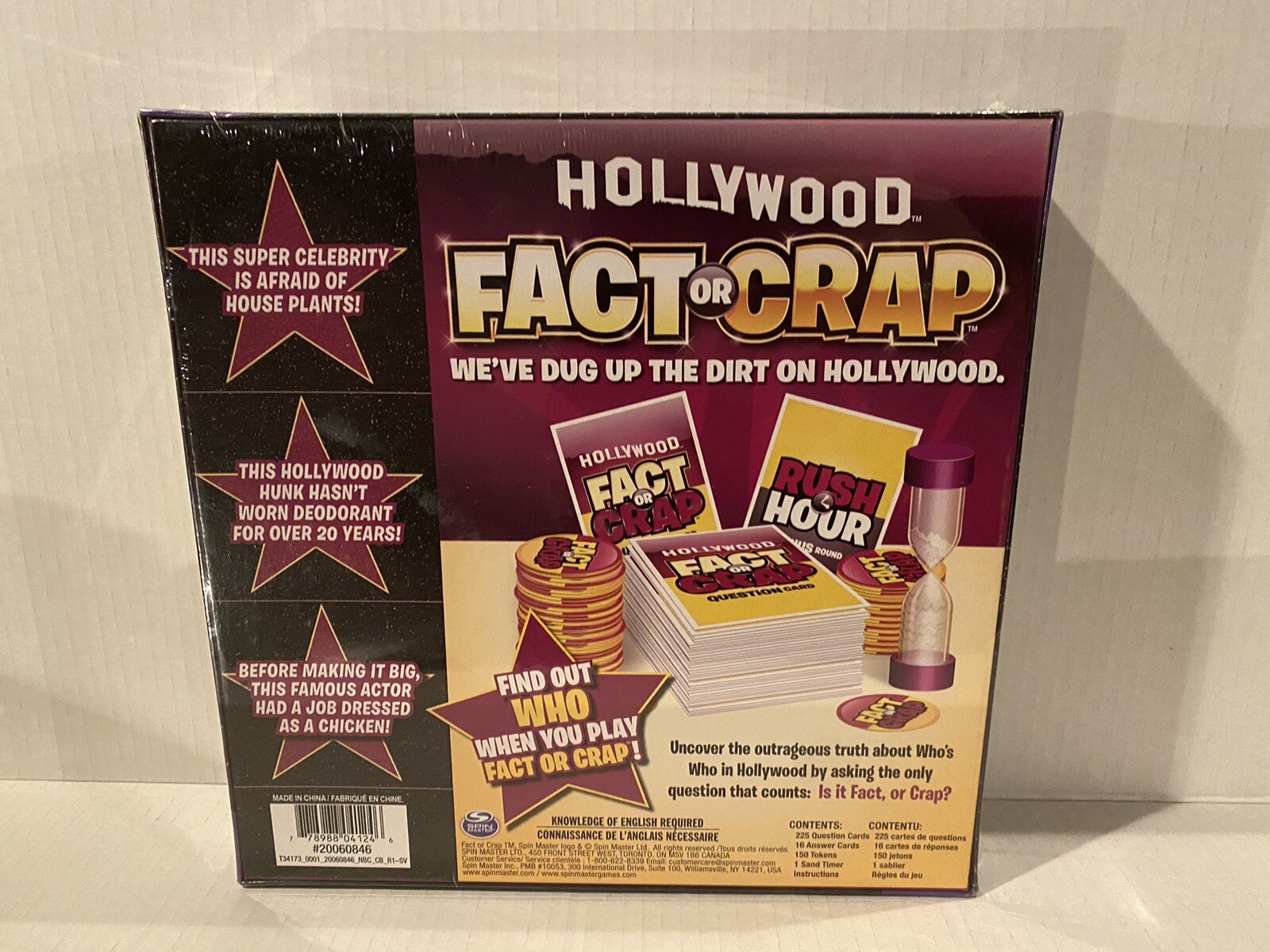 Hollywood Fact or Crap Celebrity Trivia (Board Game, 2012) Brand New Sealed