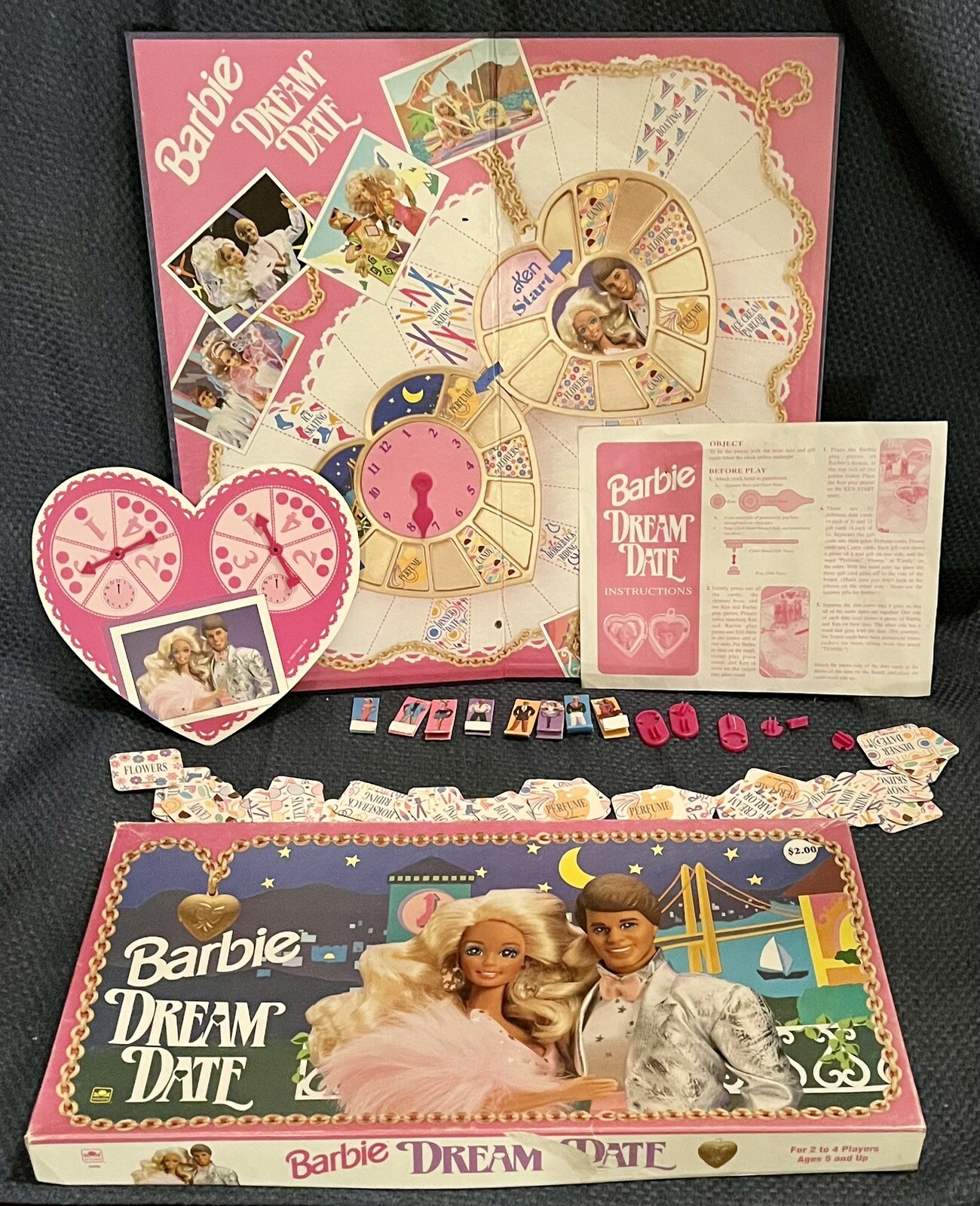 Vintage Barbie Dream Date Board Game 1992 Golden Mattel 5068 Ken Doll