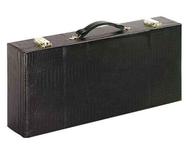 Western Mah Jong Game Set with Ivory Color Tiles in Alligator Carrying Case