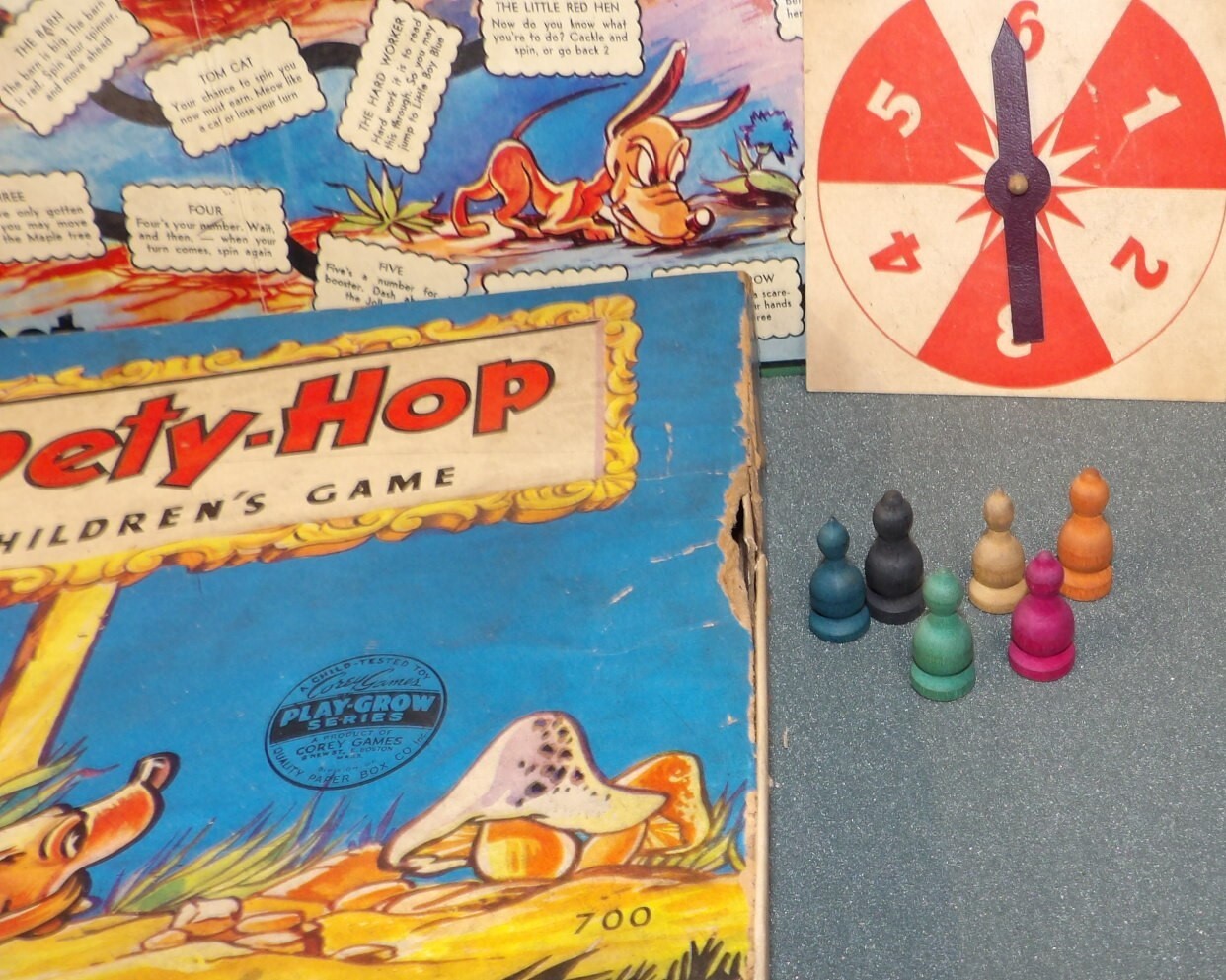 1950’s Corey Games Hippety-Hop Children’s Board Game with Birds