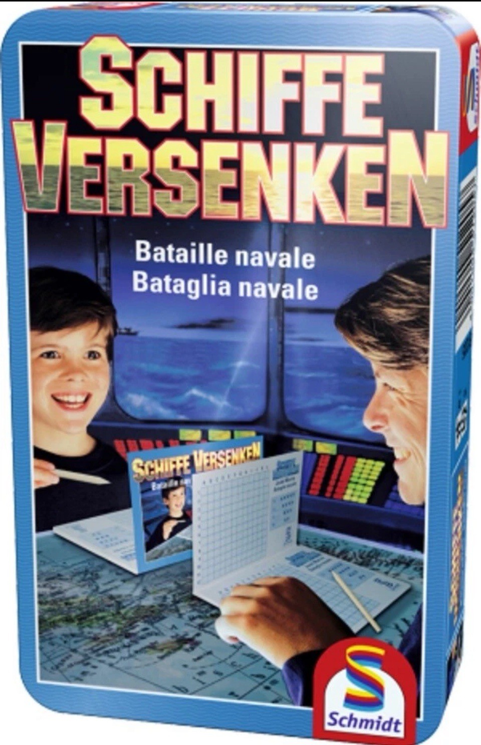 Schmidt Spiele 51205 Battleships in Metal Box New Factory Sealed Free Shipping