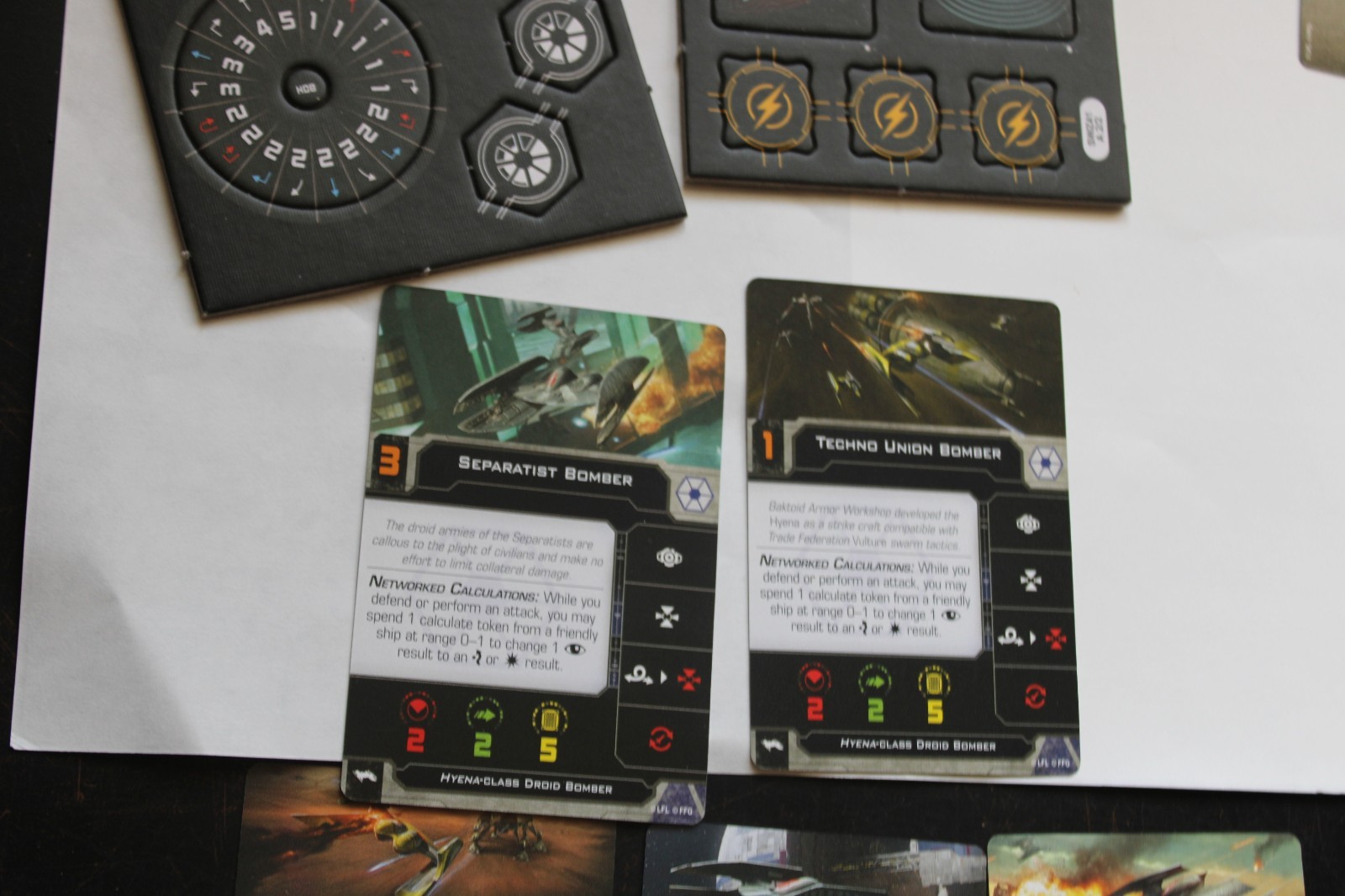 CARDS &TOKENS ONLY – Star Wars X-Wing Hyena-Class Droid Bomber Expansion Pack