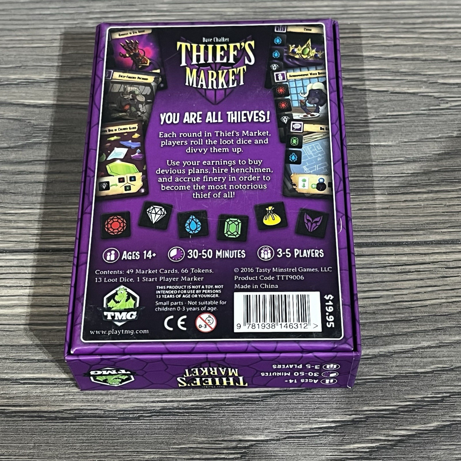 2016 Tasty Minstrel Games THIEF’S MARKET Game For 3-5 Players Ages 14+ NEW