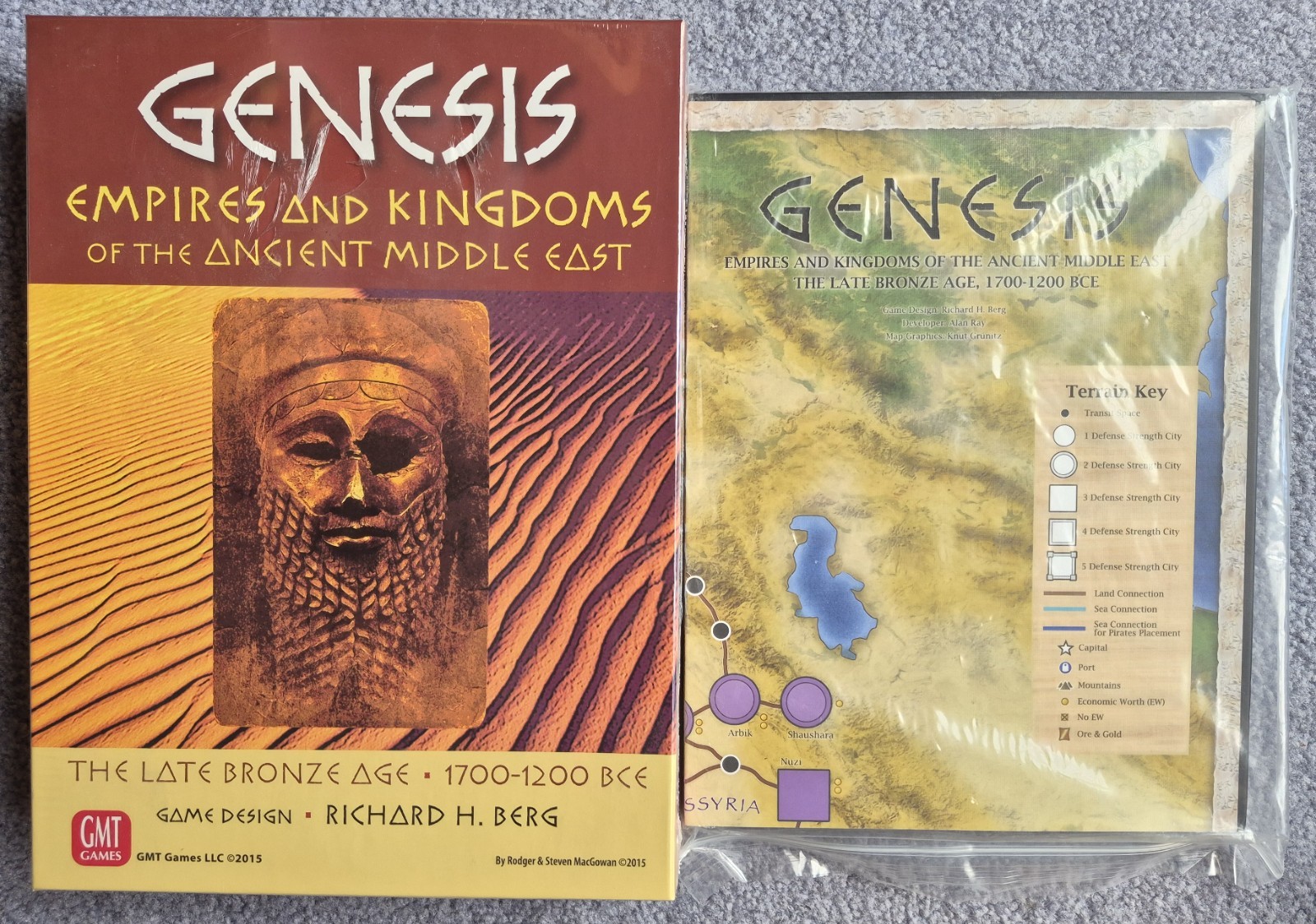 Genesis & Mounted Map – Empires & Kingdoms of the Ancient Middle East, New in SW