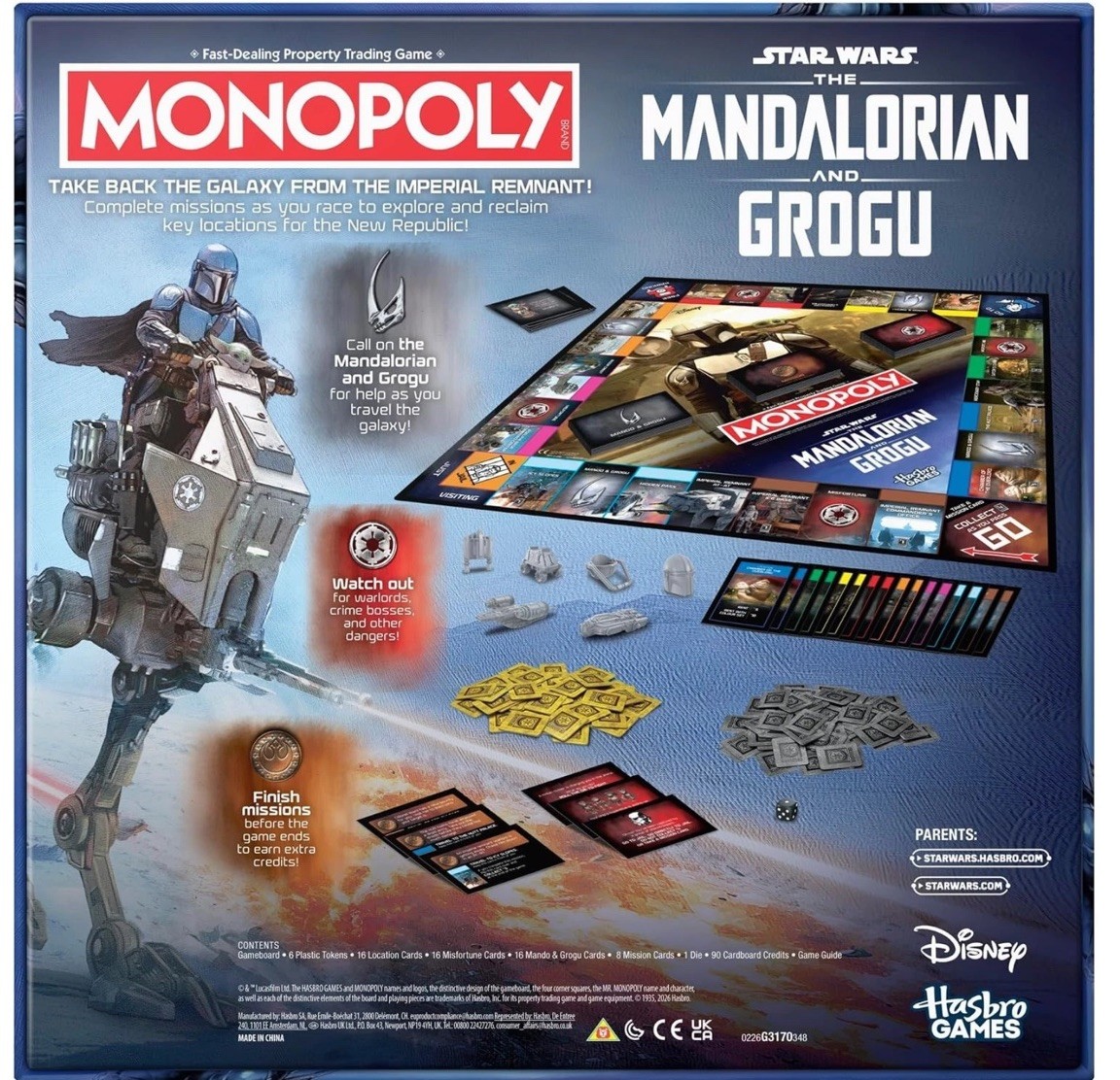 Monopoly: Star Wars The Mandalorian and Grogu Edition Board Game
