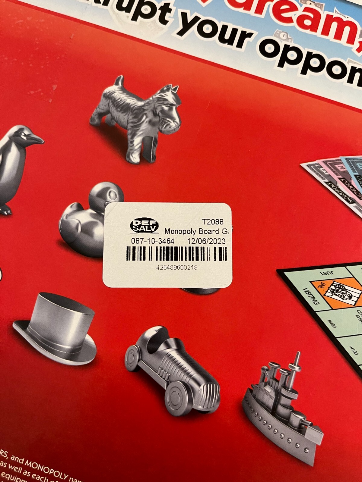 MONOPOLY HASBRO CLASSIC GAMING BOARD/NEW