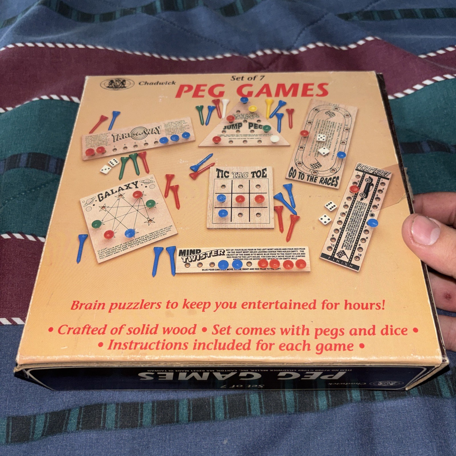 VINTAGE CHADWICK MILLER SET OF 7 PEG GAMES STILL IN BOX!!