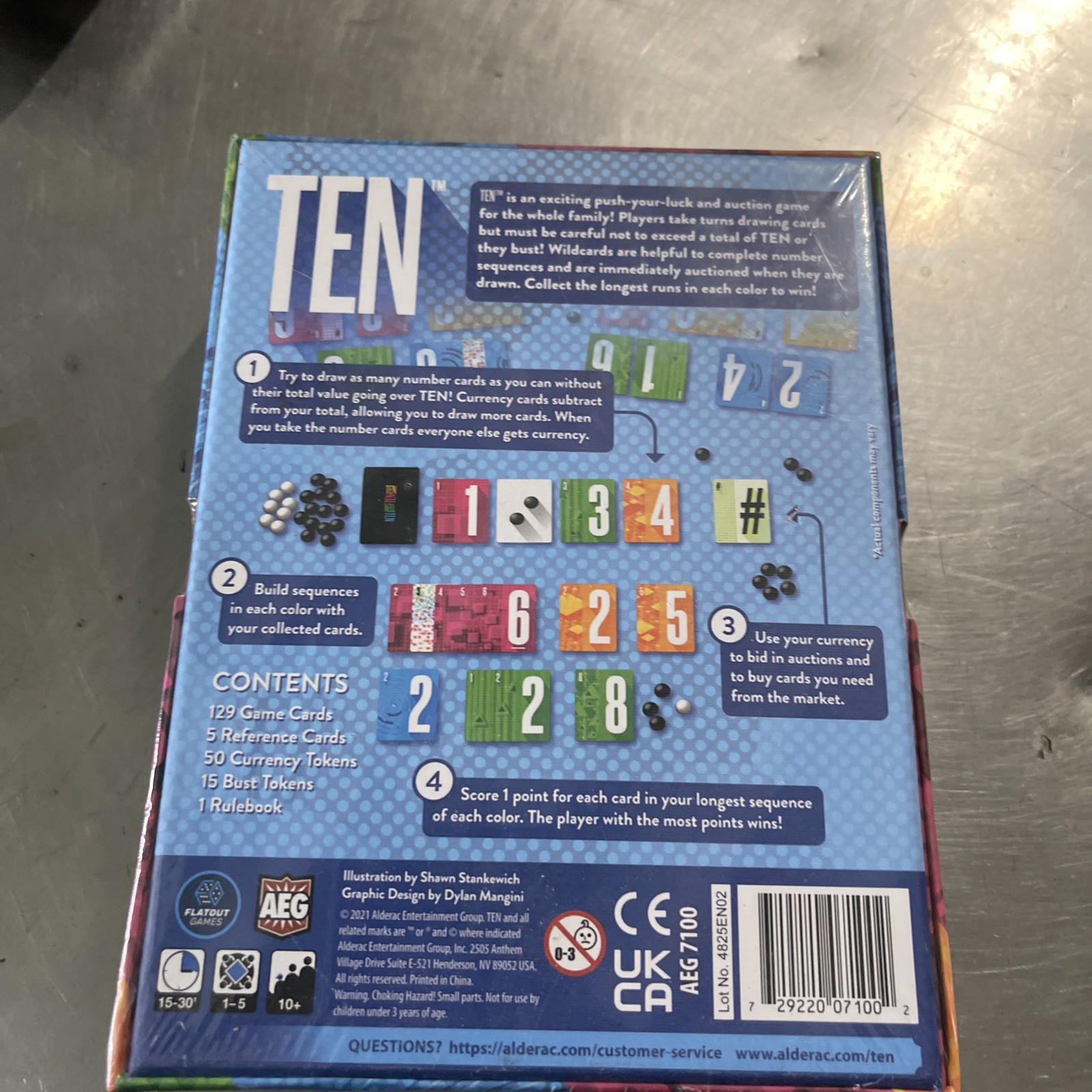 TEN Board Game AEG New Box Not Sealed 2021, 1-5 Players, Ages 10+