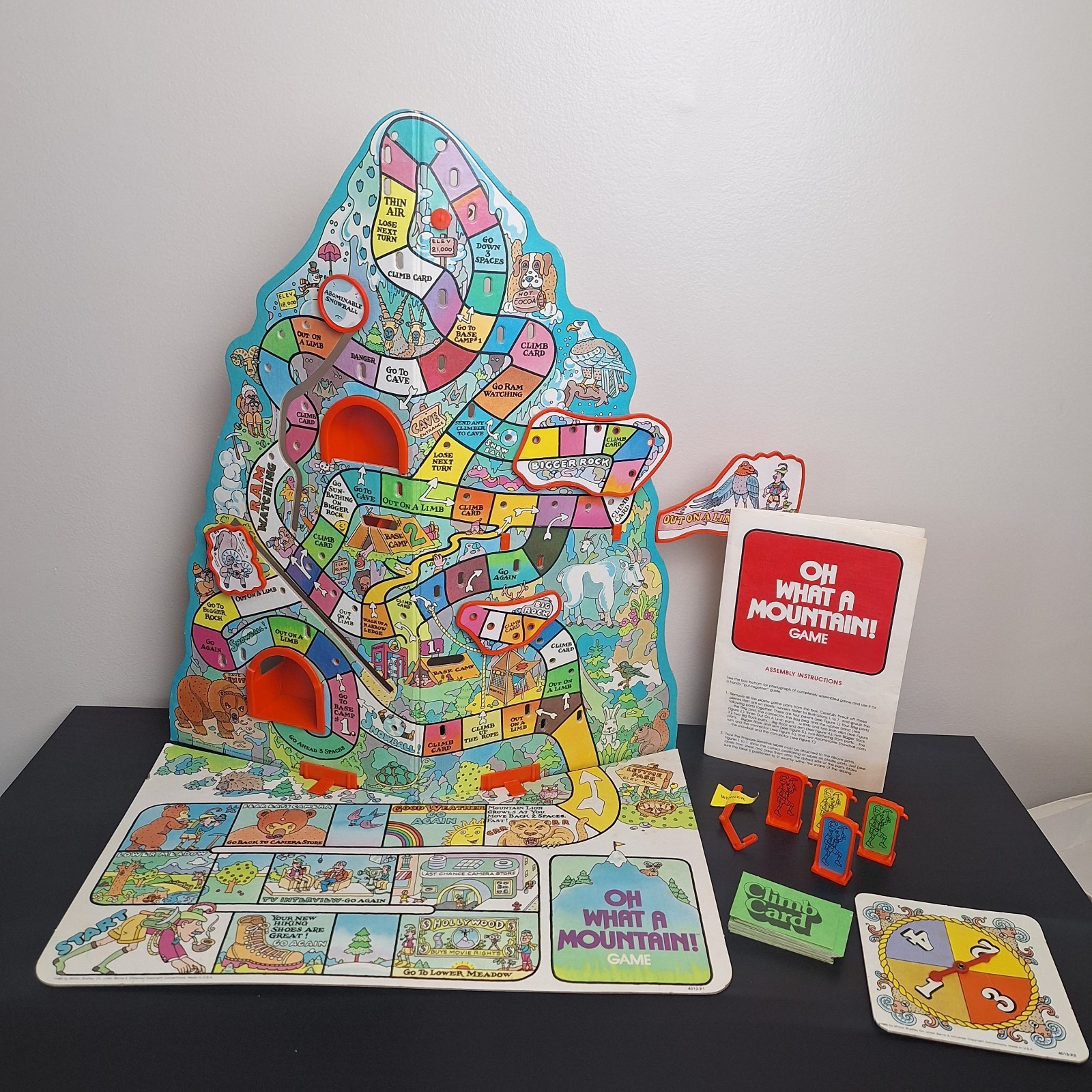 Milton Bradley Oh What a Mountain 3D Board Game Adventure VTG 100% COMPLETE-READ