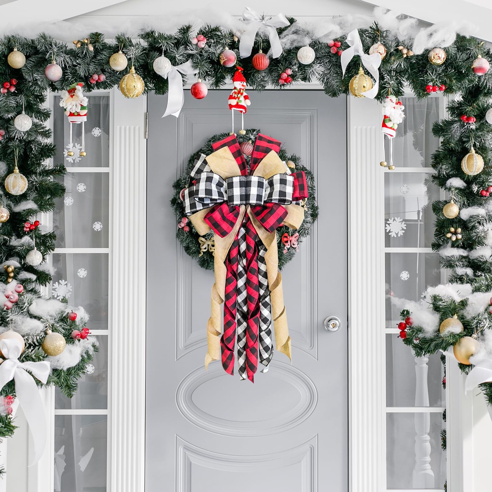 Large Christmas Tree Topper 13 x 30 Inch Red and 13 X 30 Inches, Multicolored