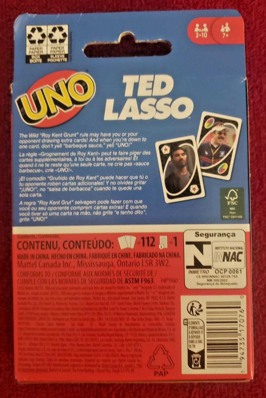UNO Ted Lasso Ed. Card Game_Mattel_2-10 Players_Age 7+_Special Rules_SHIPS FAST