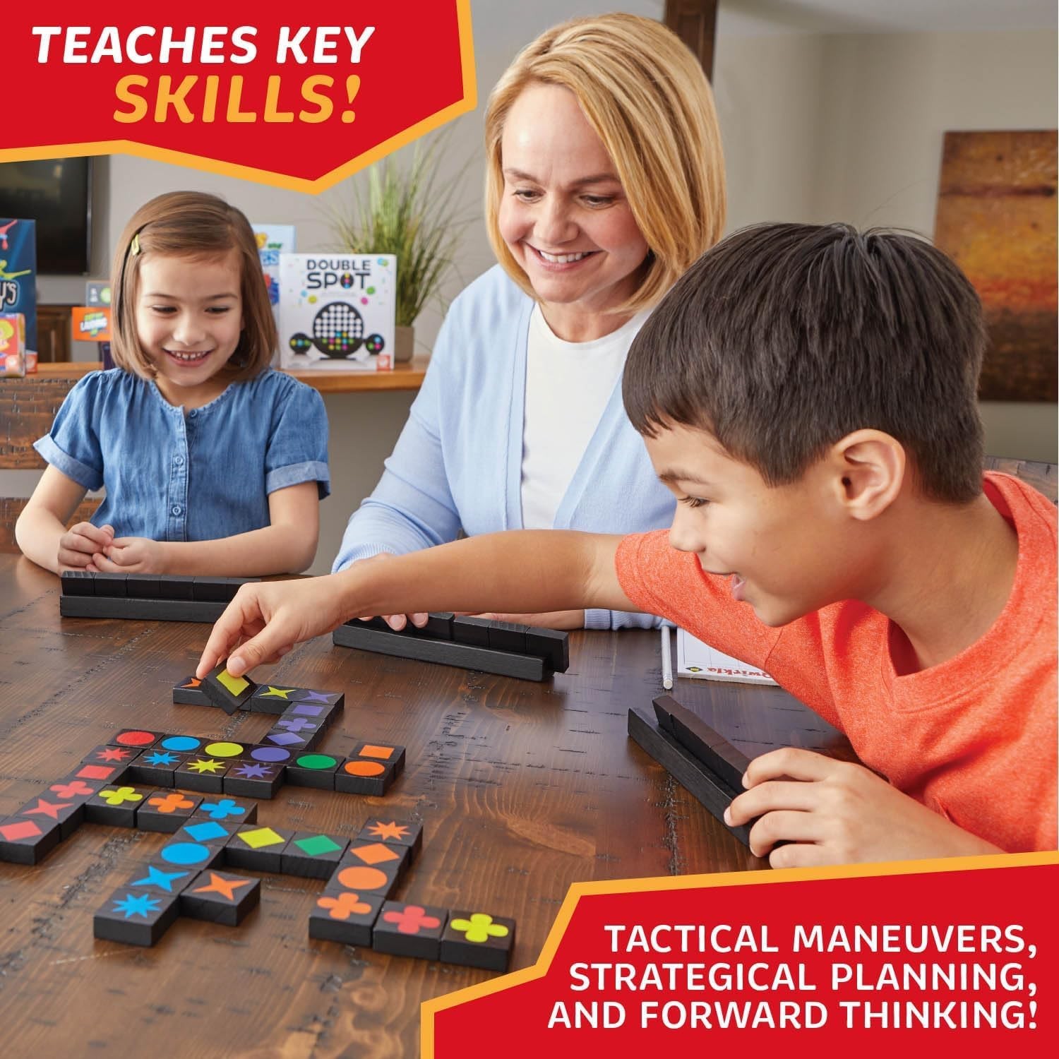 Qwirkle Strategy Game Multicolor Tabletop Family Game For All Ages