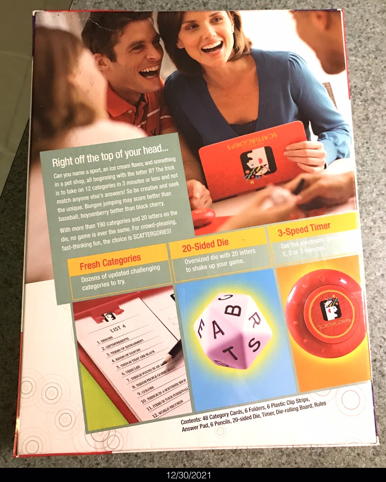 The Game of Scattergories (Parker Brothers) NEW Factory SEALED