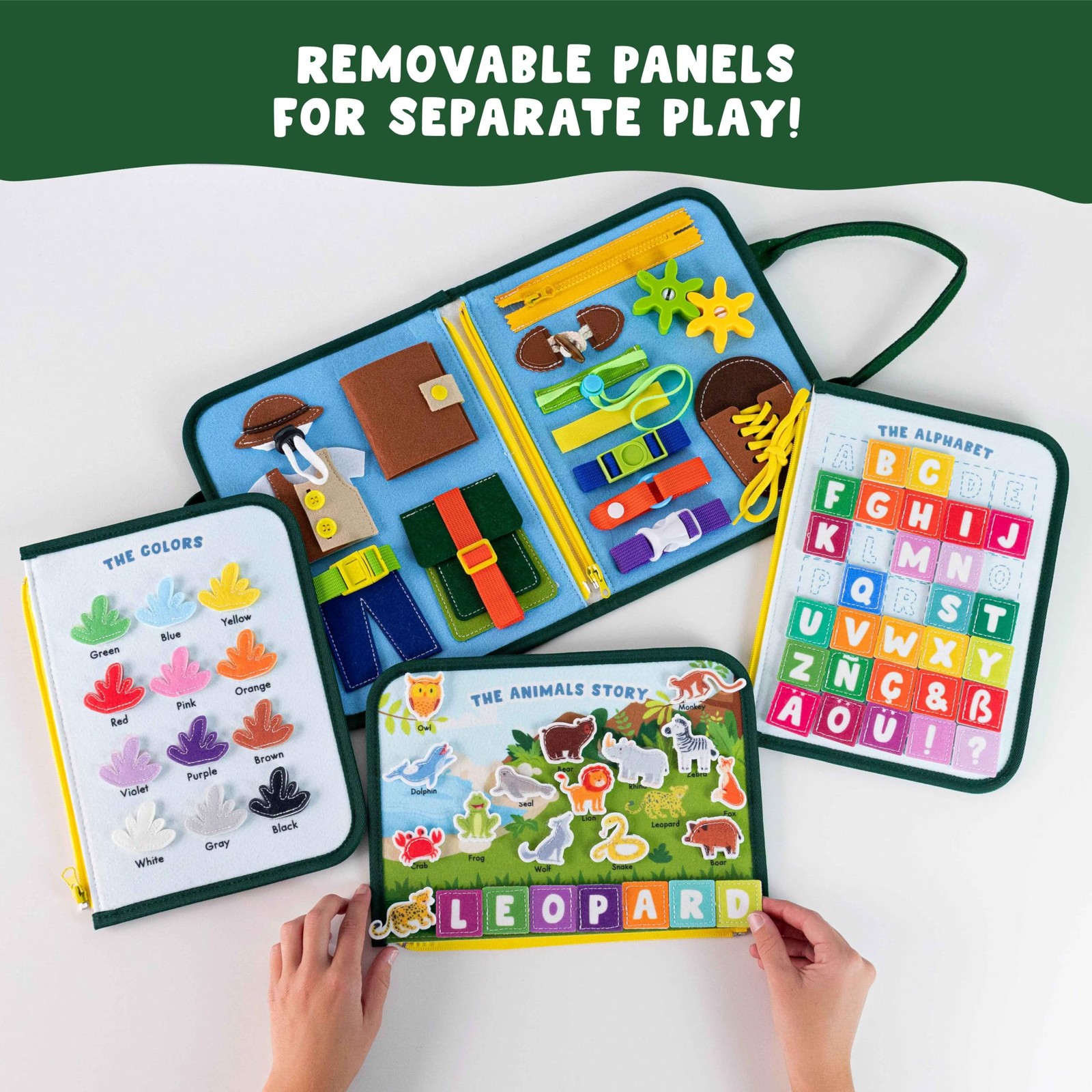 Busy Board Montessori Felt Quiet Book Educational Toy for 1 Year Old 1-3 2-4