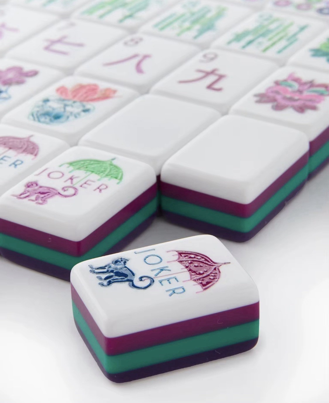 American Mahjong Game Set, 160 Dark Purple Layered Mah Jong Tiles