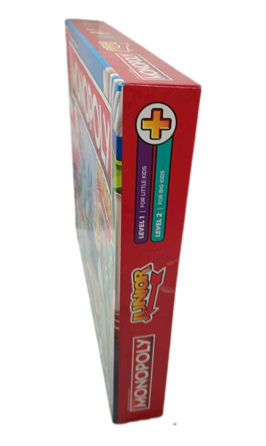Monopoly Junior Board Game, 2-Sided Gameboard, 2 Games in 1, Monopoly By Hasbro