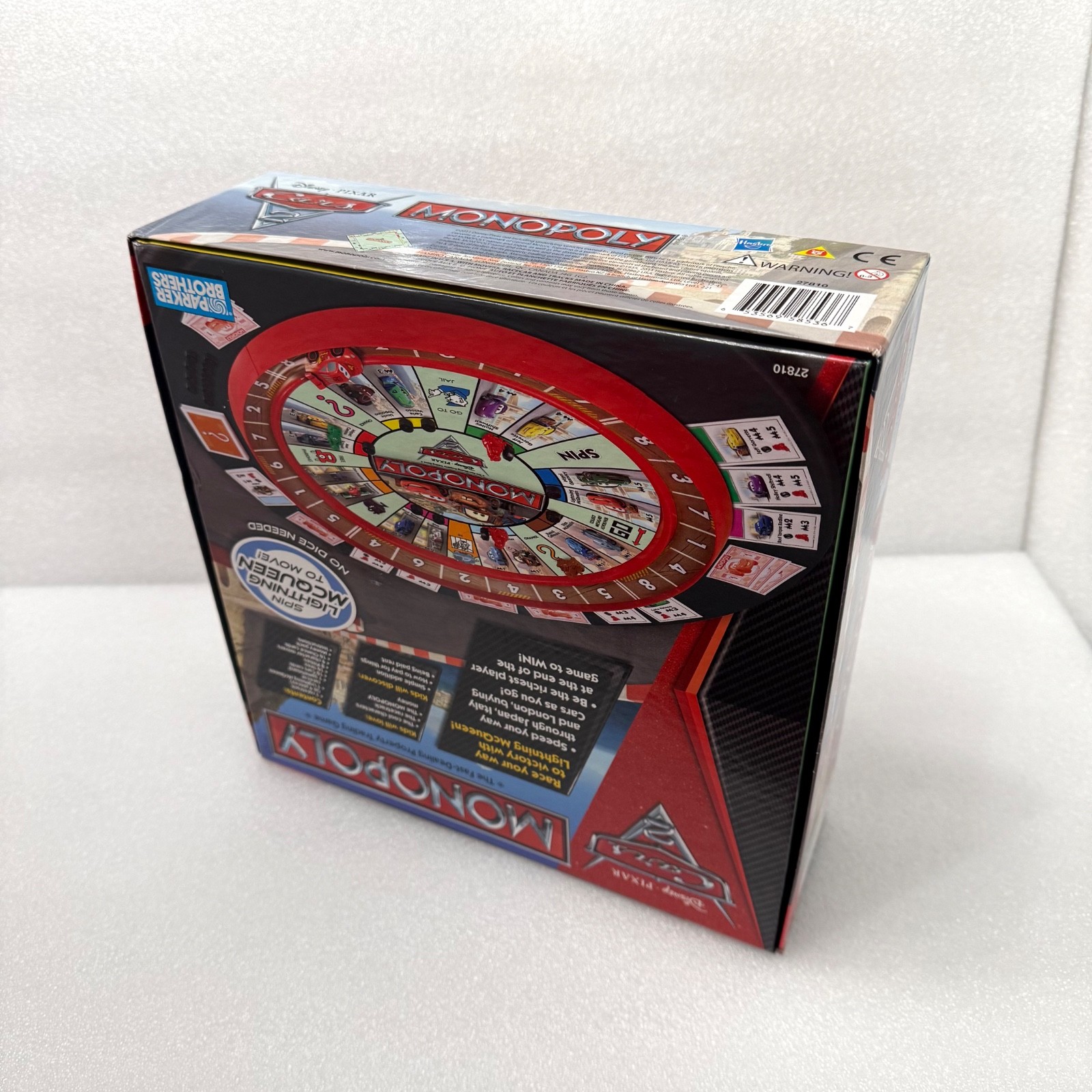 Disney Pixar Cars 2 Monopoly Game Lightning McQueen Racetrack Game New Open Box