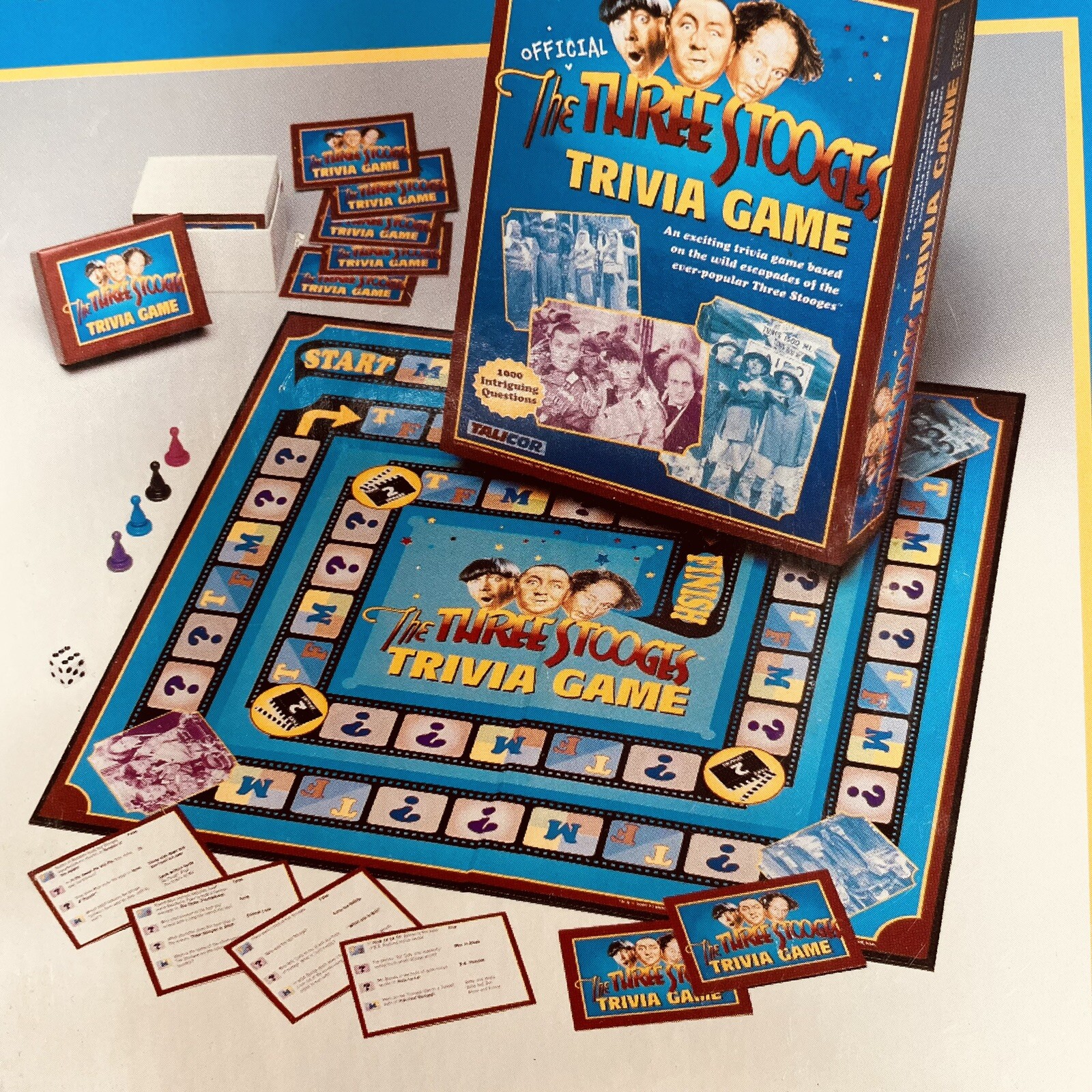 The Official Three Stooges Trivia Game 2000 By Talicor Mo Larry Curly Nyuk Nyuk