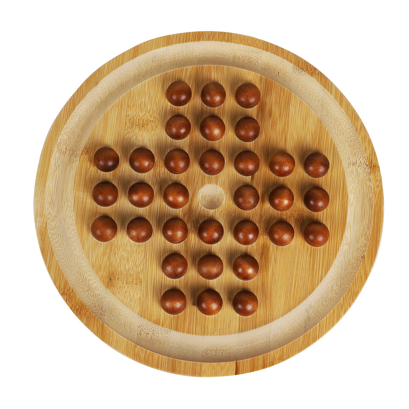 TOWO 2-in-1 Solitaire Labyrinth Board Game, Marble Maze Balancing Toy
