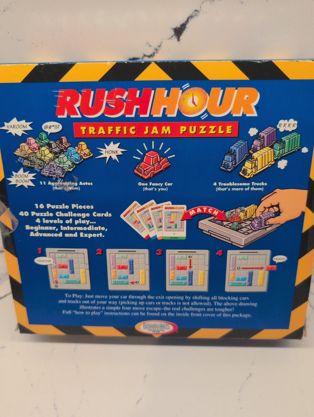 VINTAGE Rush Hour COMPLETE Binary Arts 1996 Strategy Thinking Puzzles Challenges