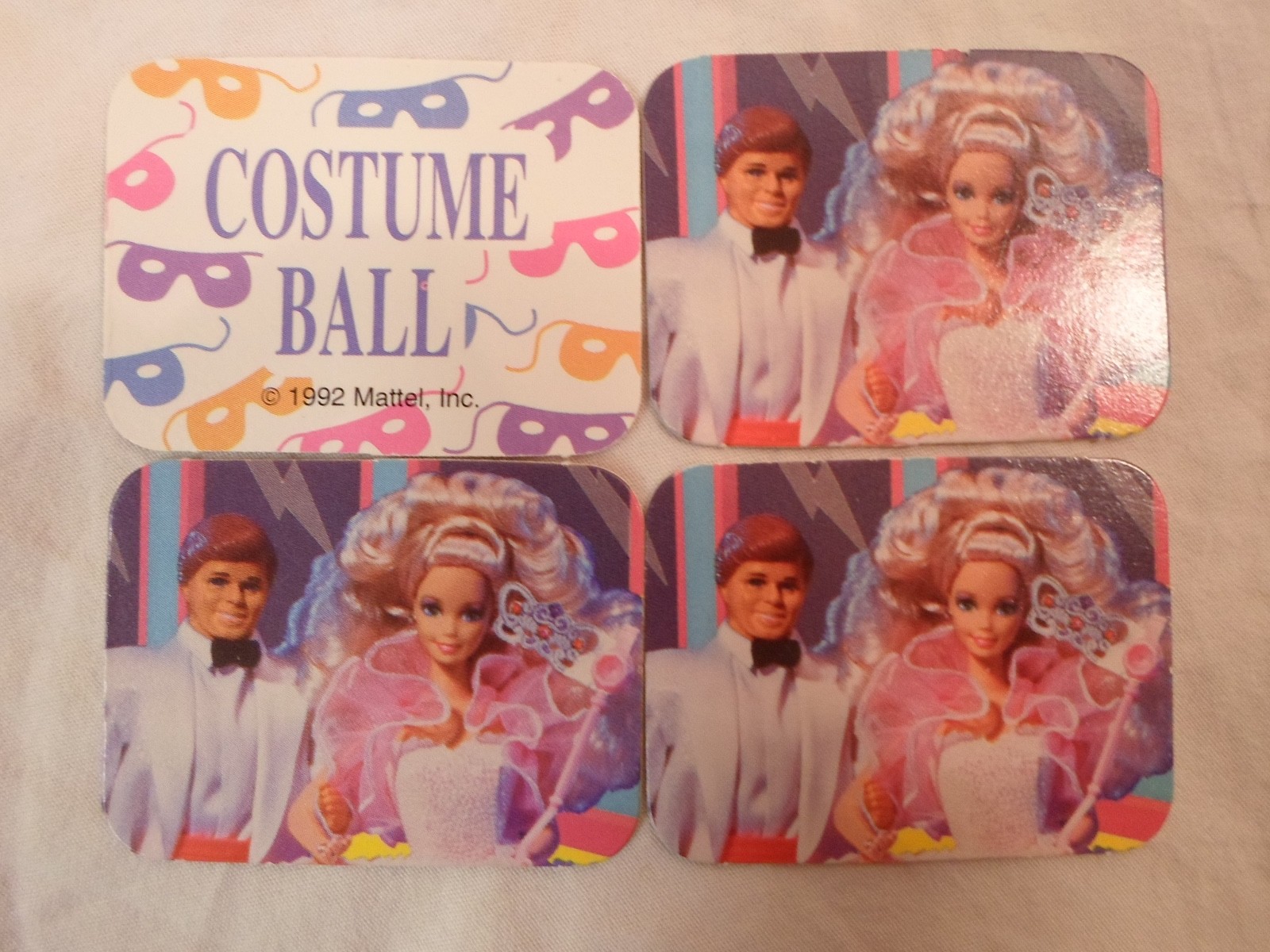 *Replacement Part* Barbie Dream Board Game 1992 *Lot of 4 Costume Ball Date Card