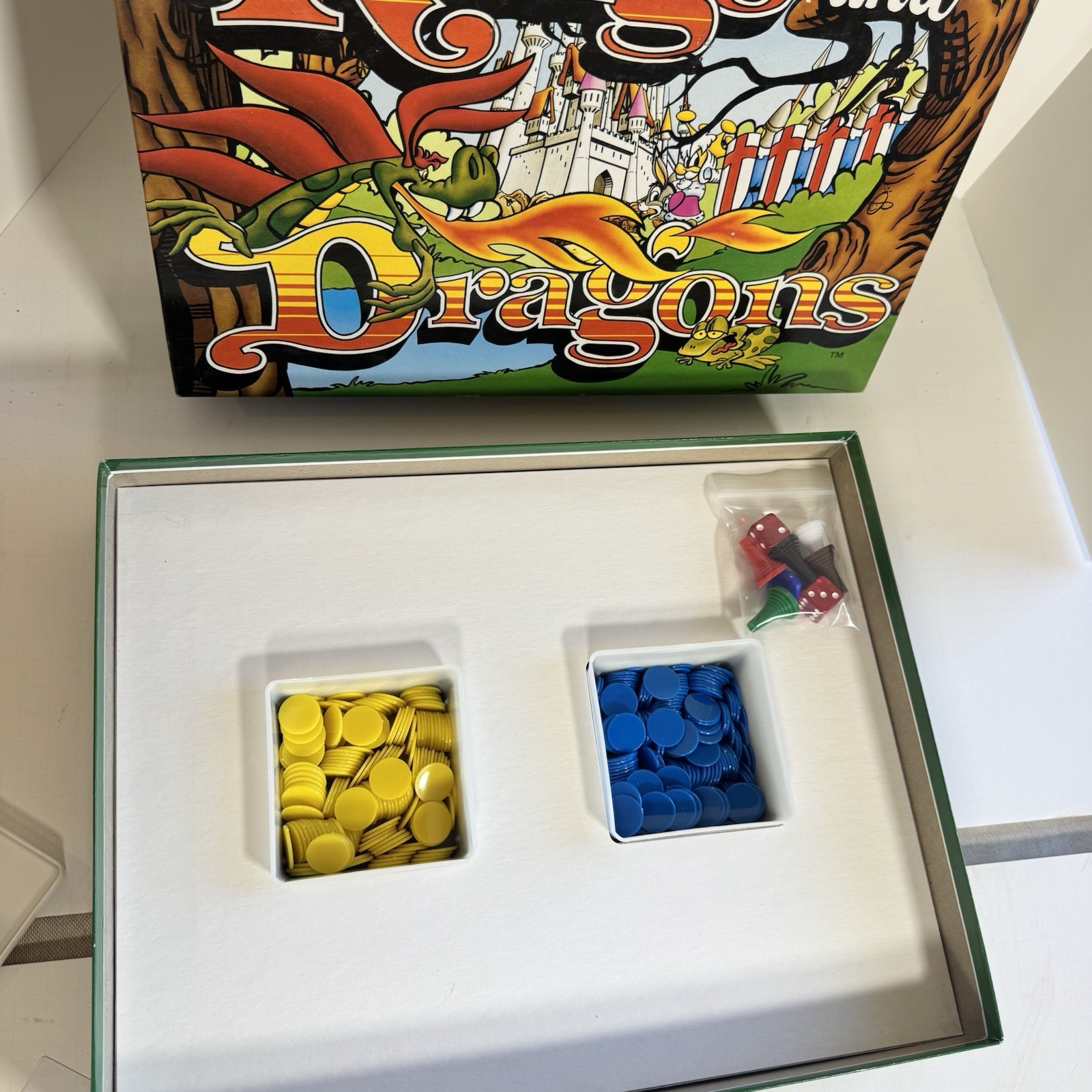 Kings and Dragons Board Game 1973 GW Thor Johnson Complete 1999 Rules