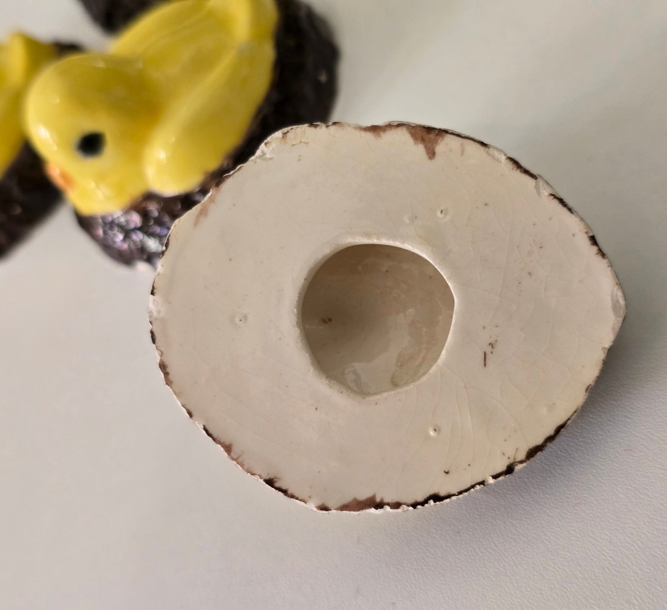 CHICK-TAC-TOE Complete Ceramic Set | 5 chicks, 5 egg nests | Vintage