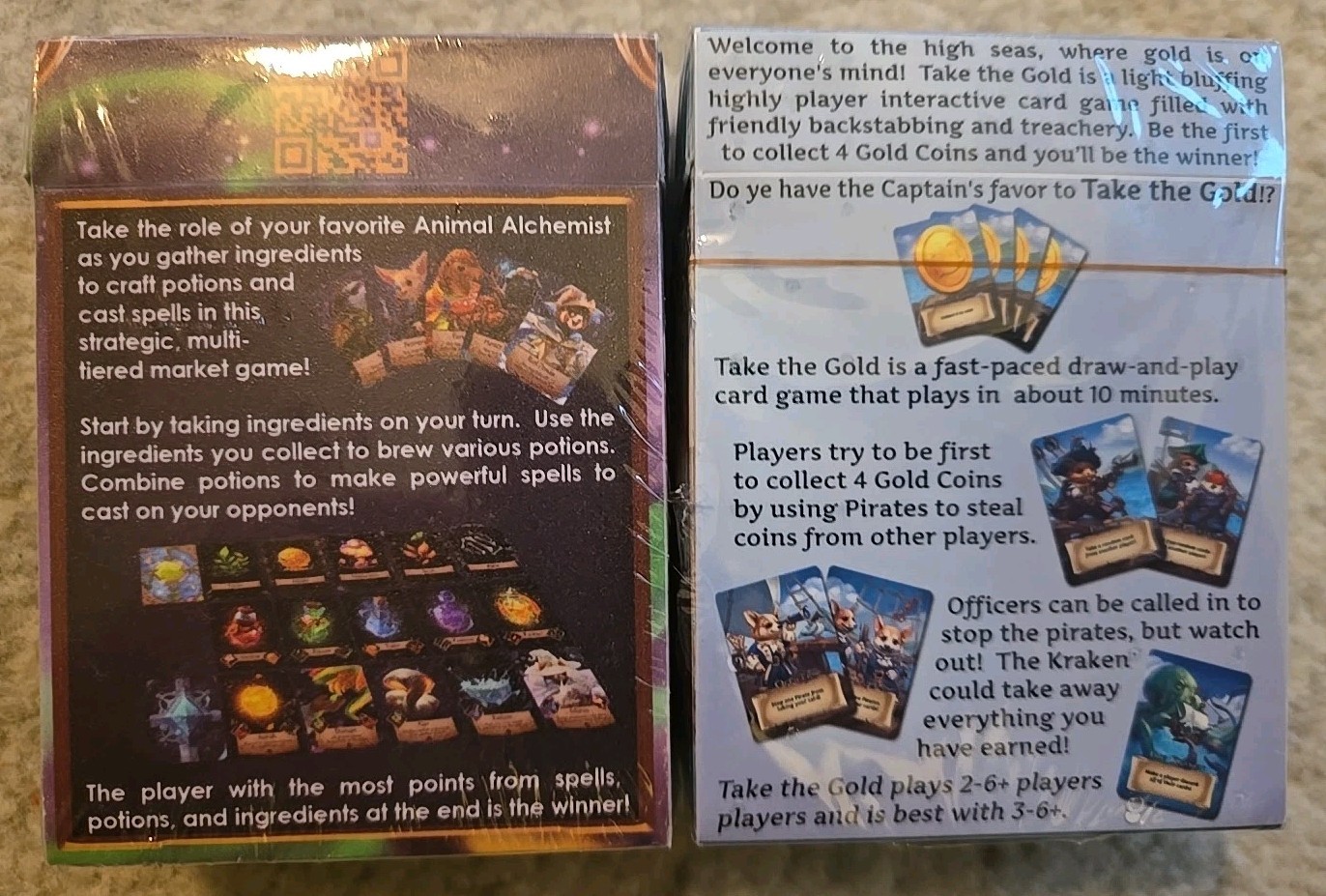 Take the Gold Card & Animal Chemists Alchemist Game – CardLords Cats vs Corgis