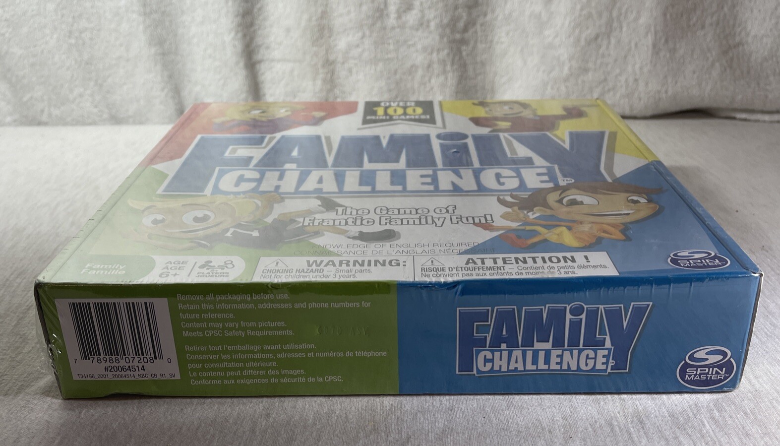Family Challenge Board Game Spin Master 100 Mini Games Family Night NEW SEALED