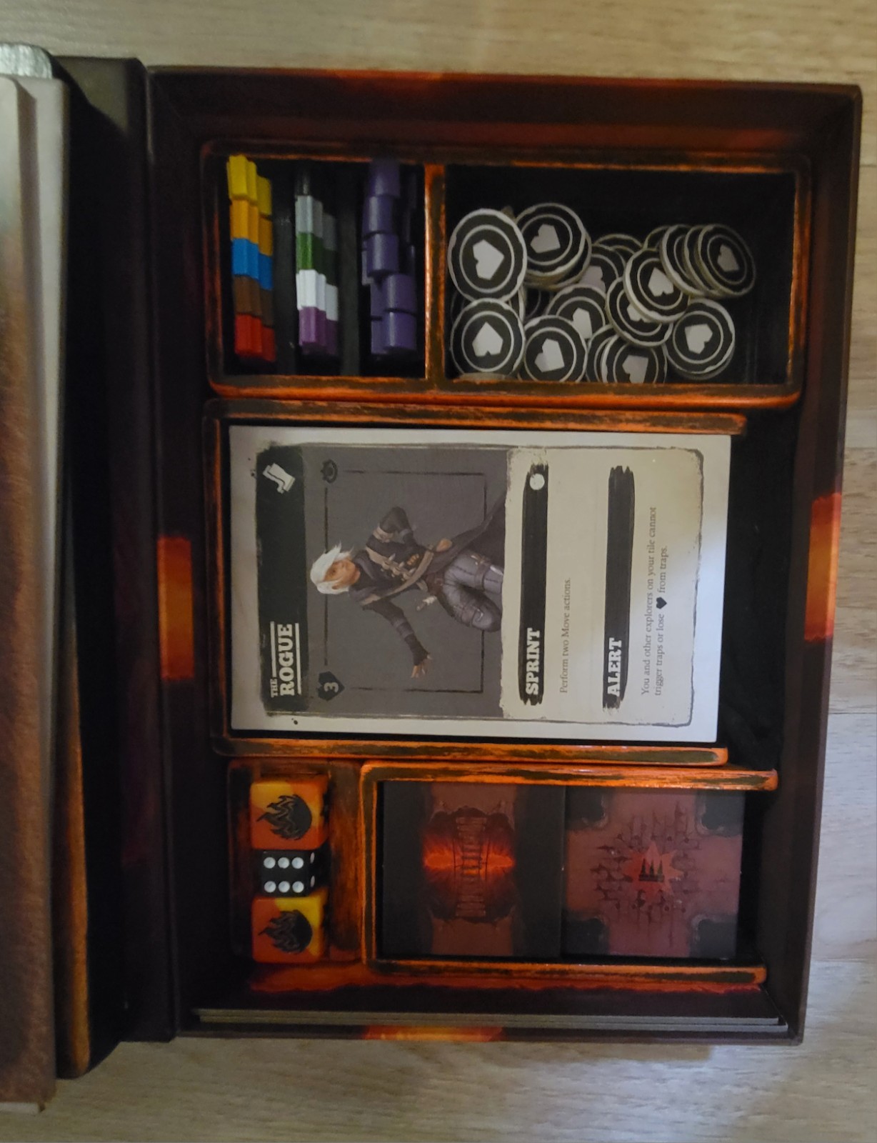 Sub Terra II Board Game + Custom Made Wooden Insert + Custom Painted Miniatures
