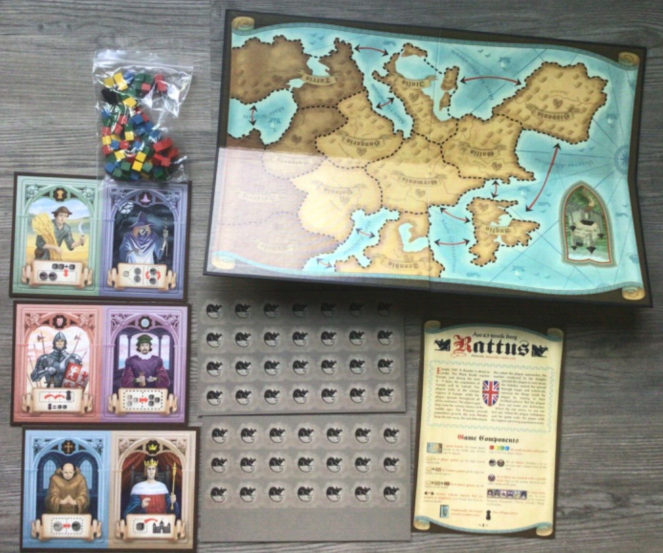 RATTUS Board Game with Pied Piper Expansion & Spiel 2010 & 2011 & Joker Promo