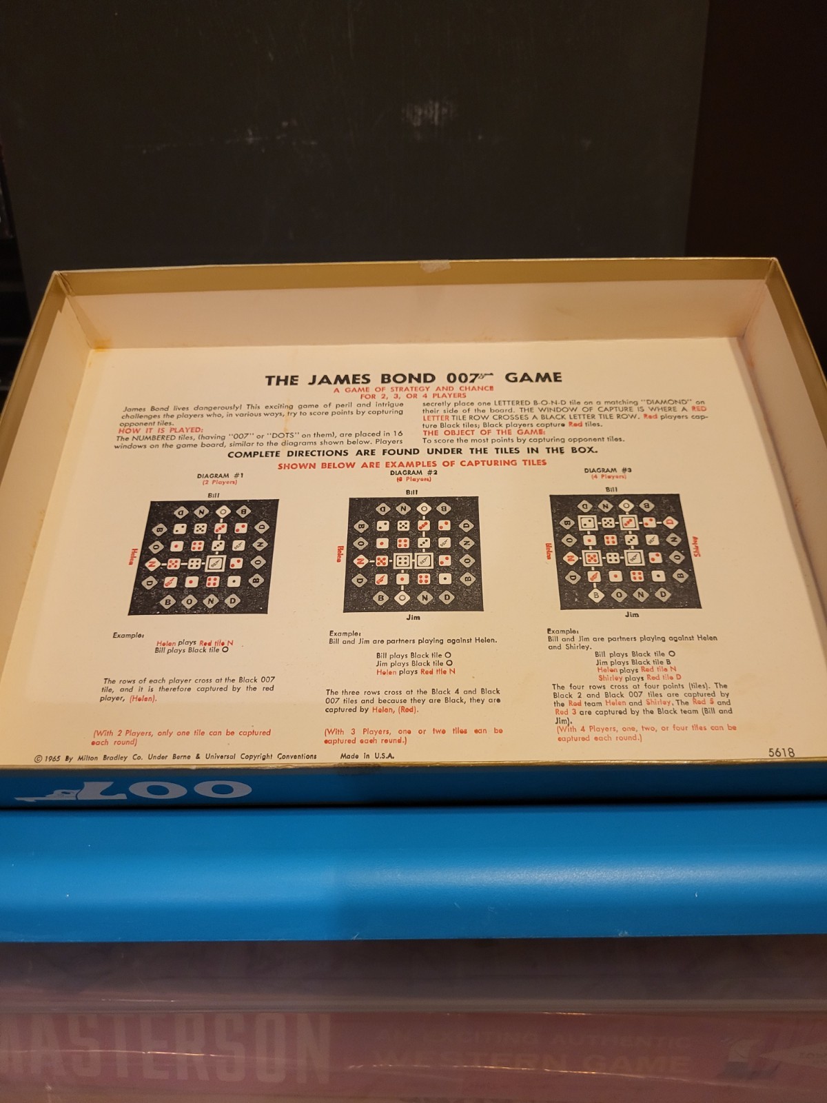 ORIGINAL JAMES BOND 007 BOARD GAME MILTON BRADLEY 1965 COMPLETE!