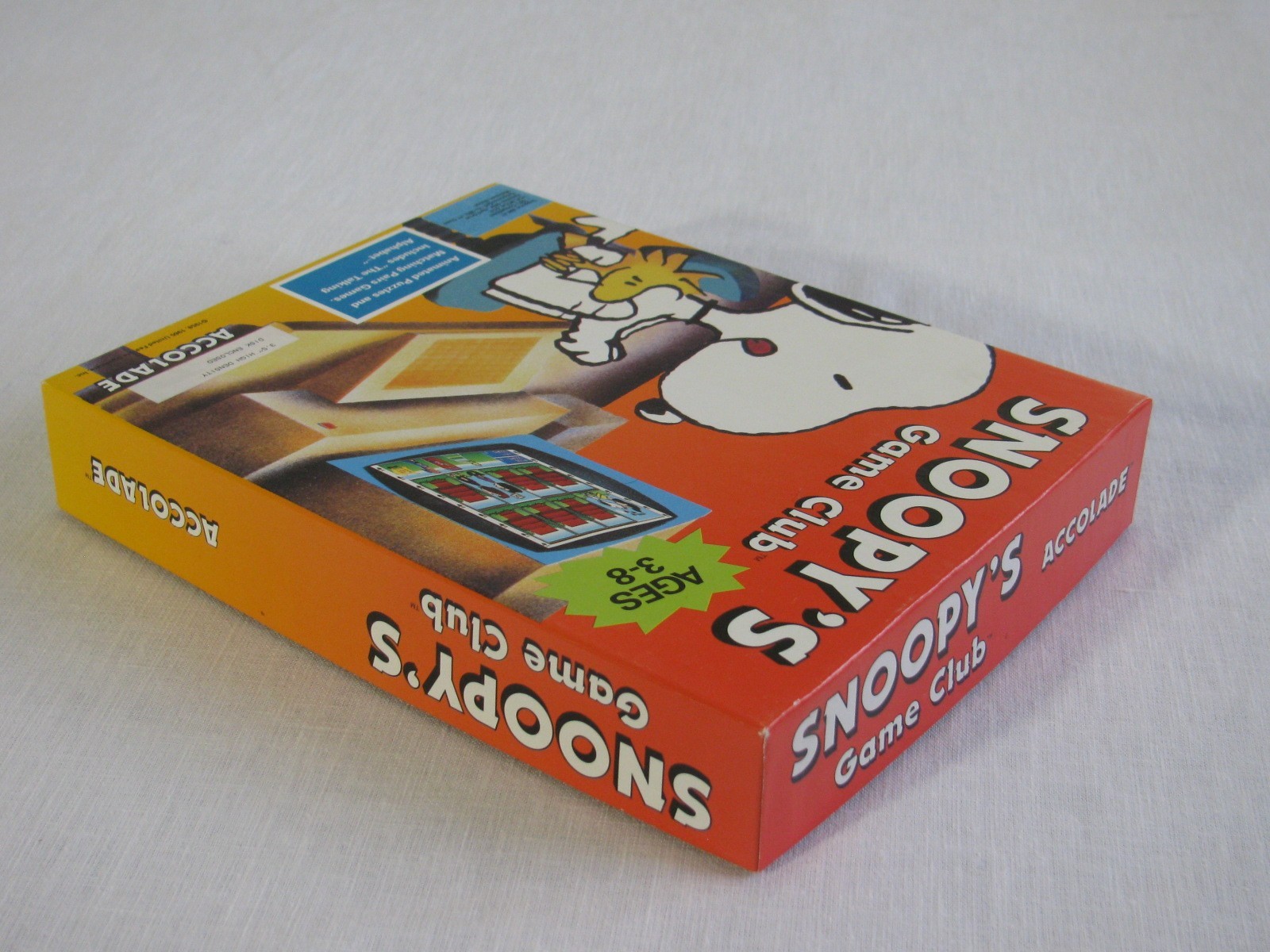 Vtg Accolade Software Snoopy’s Game Club for IBM PC, Disk/Book, 3-8 Years, 1992