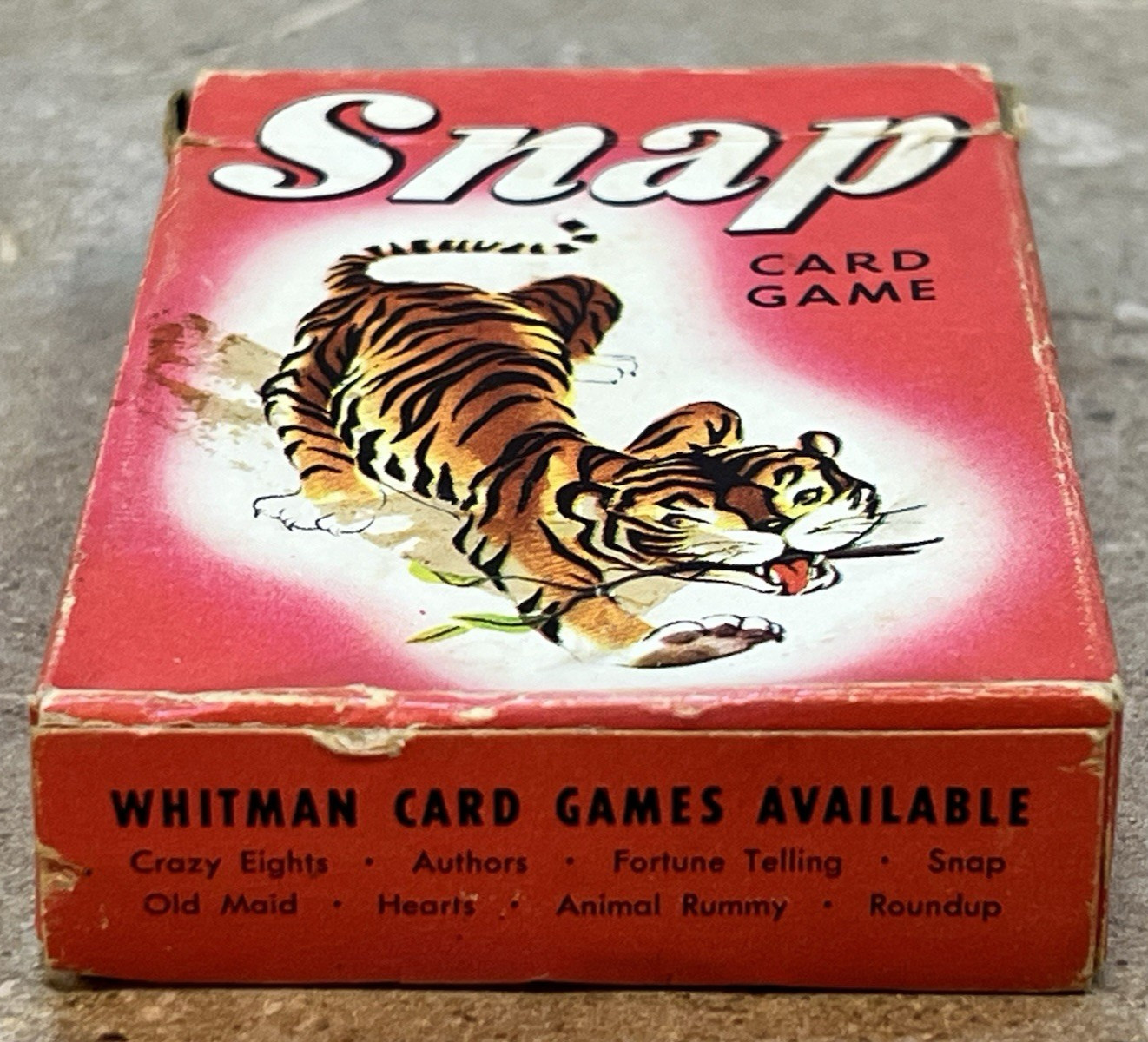 Vintage Whitman Snap Card Game 1950s Animals Complete
