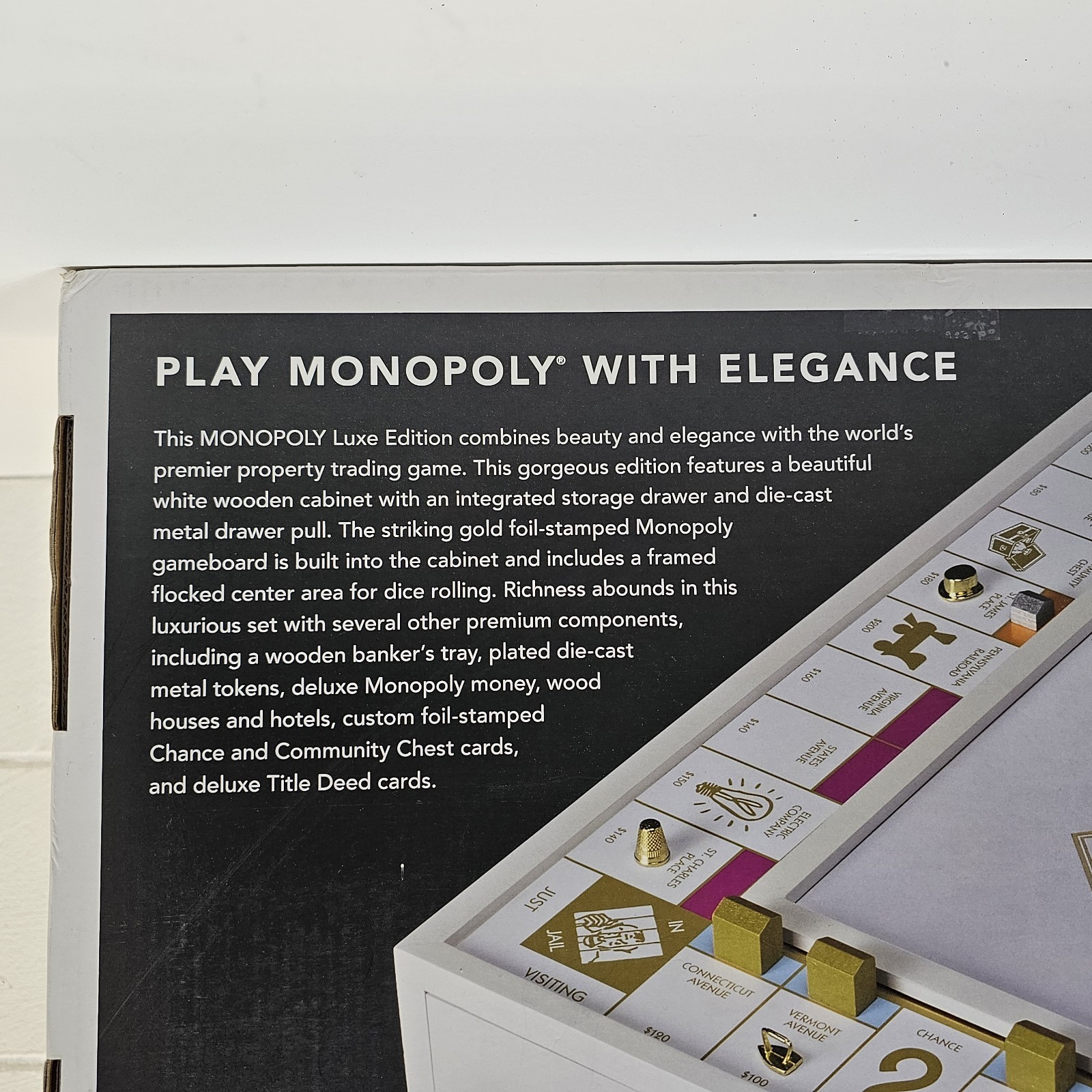 Monopoly Luxury LUXE White and Gold Limited Edition Hasbro 2017